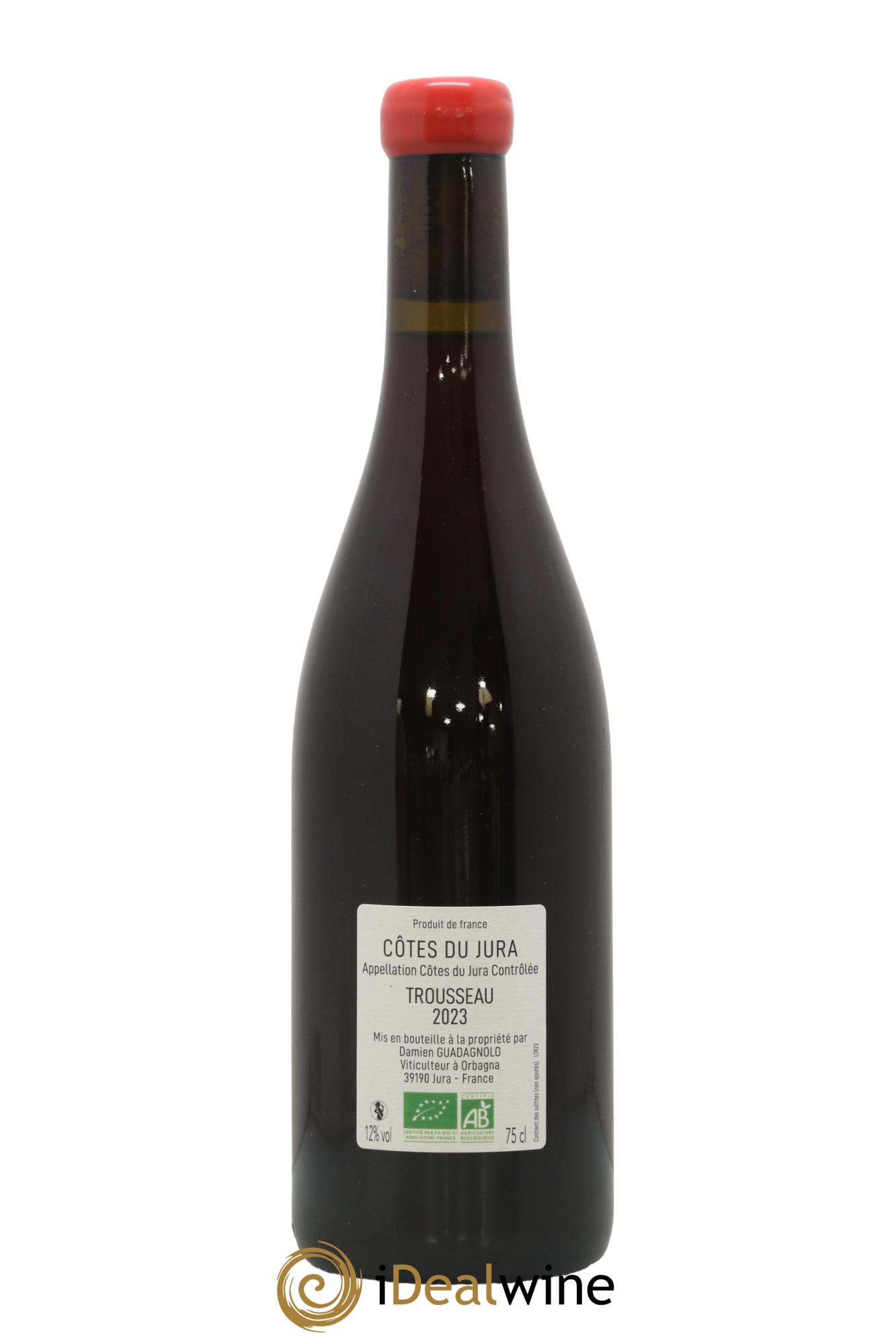 Côtes du Jura Trousseau Damien Guadagnolo 2023 - Lot de 1 bouteille - 1