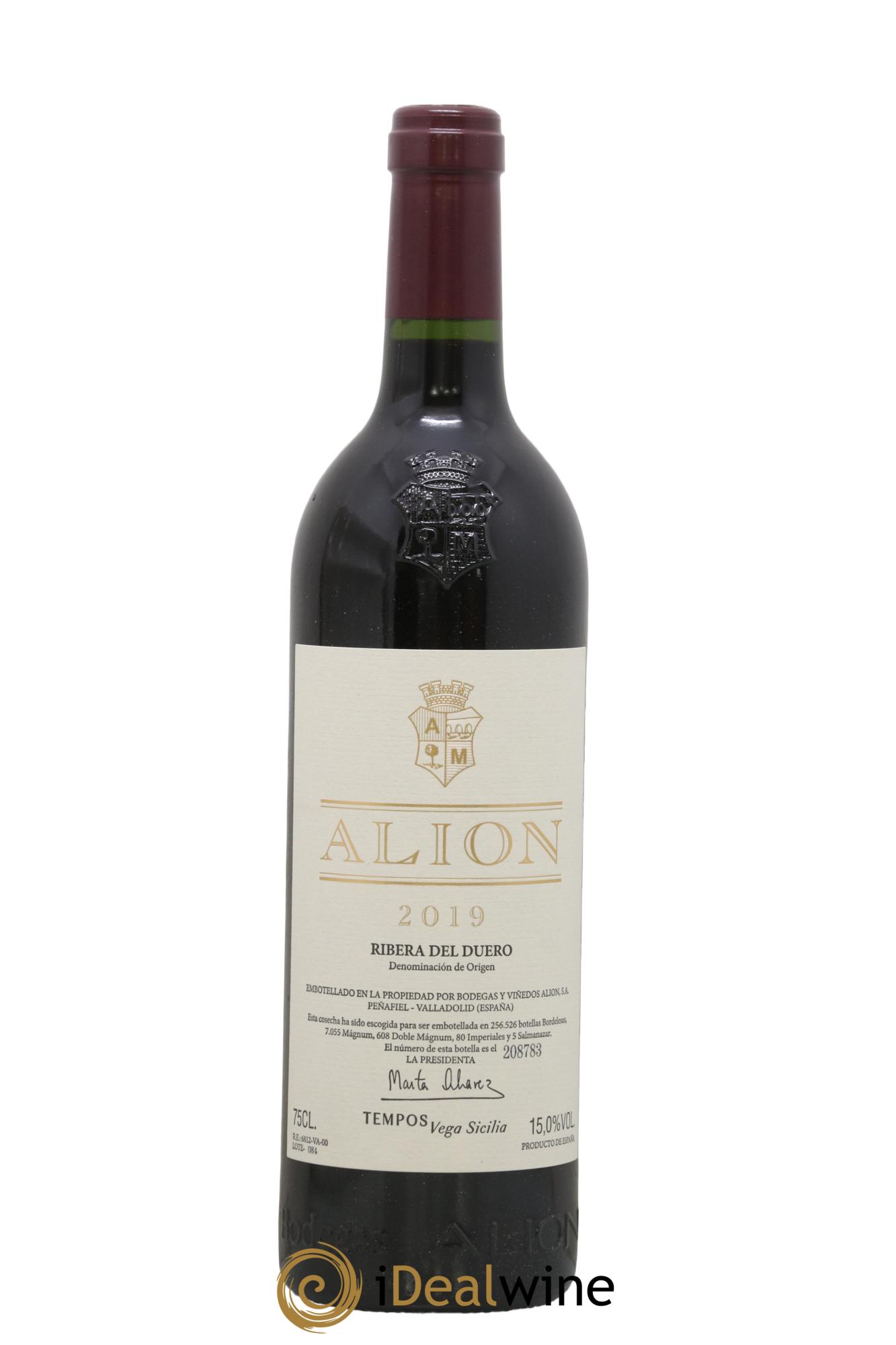 Ribera Del Duero DO Vega Sicilia Alion Famille Alvarez 2019 - Lot de 1 bouteille - 0