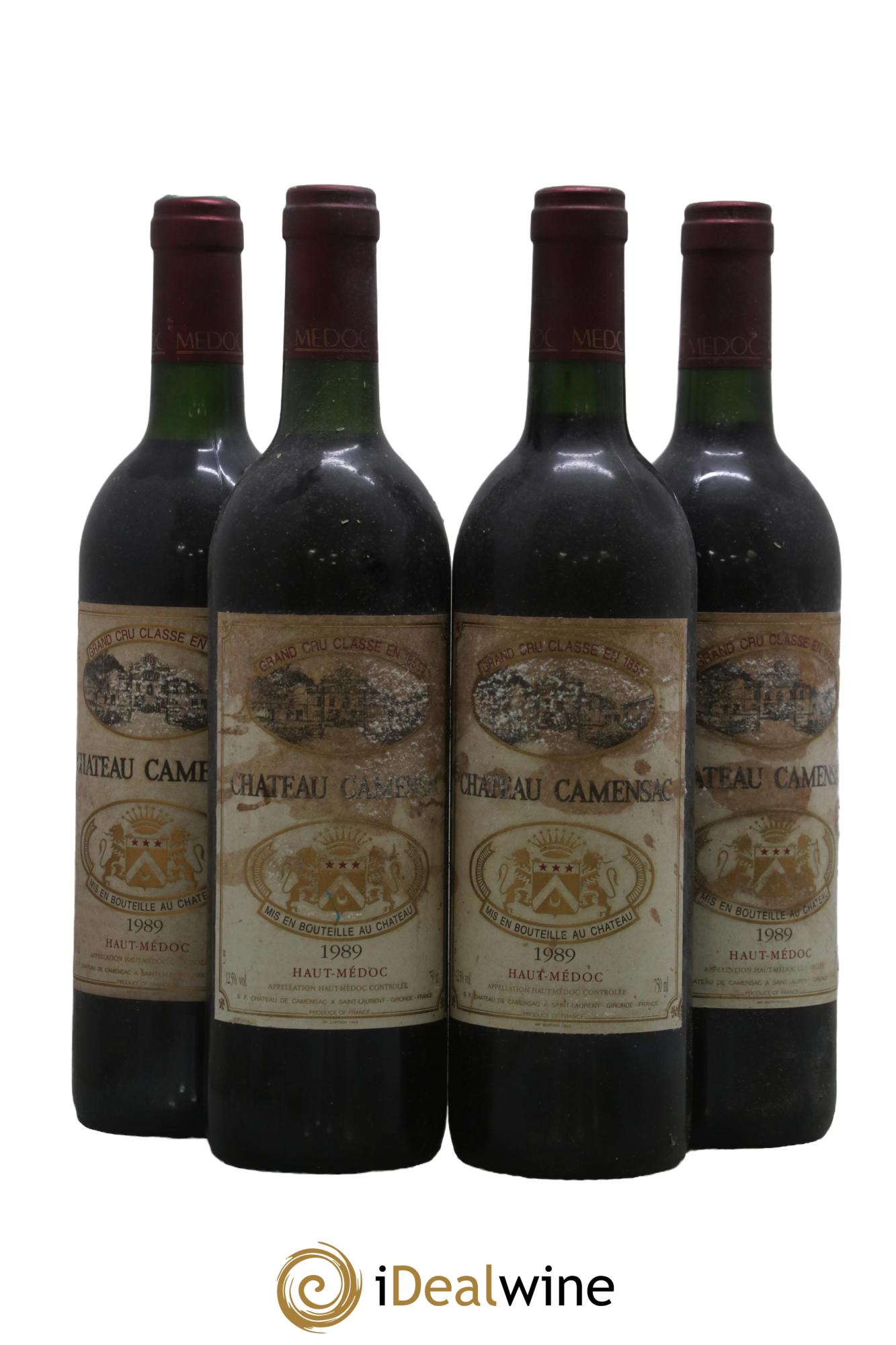 Château Camensac 5ème Grand Cru Classé 1989 - Lot of 4 bottles - 0
