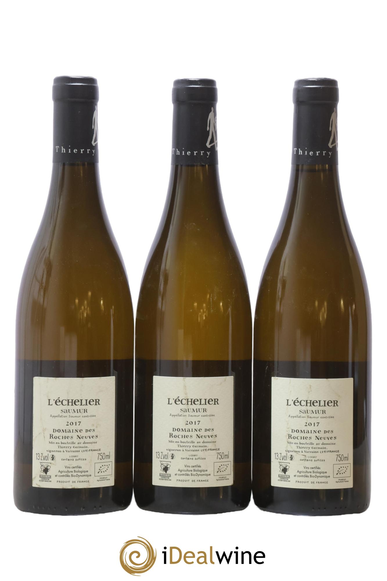 Saumur l'Echelier Domaine des Roches Neuves - Thierry Germain 2017 - Lot de 3 bouteilles - 1