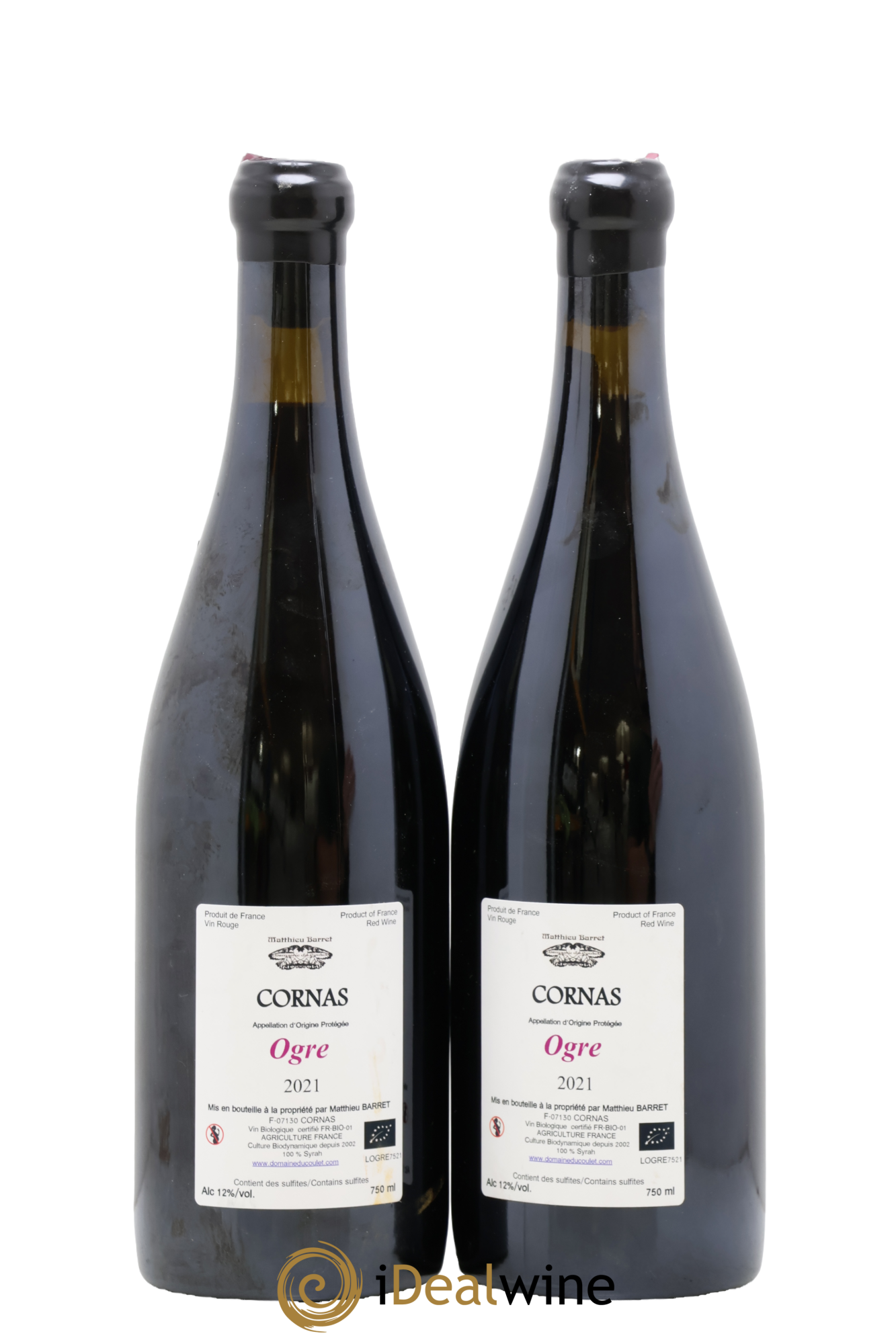 Cornas Ogre Coulet (Domaine du) - Matthieu Barret 2021 - Lot de 2 bouteilles - 1