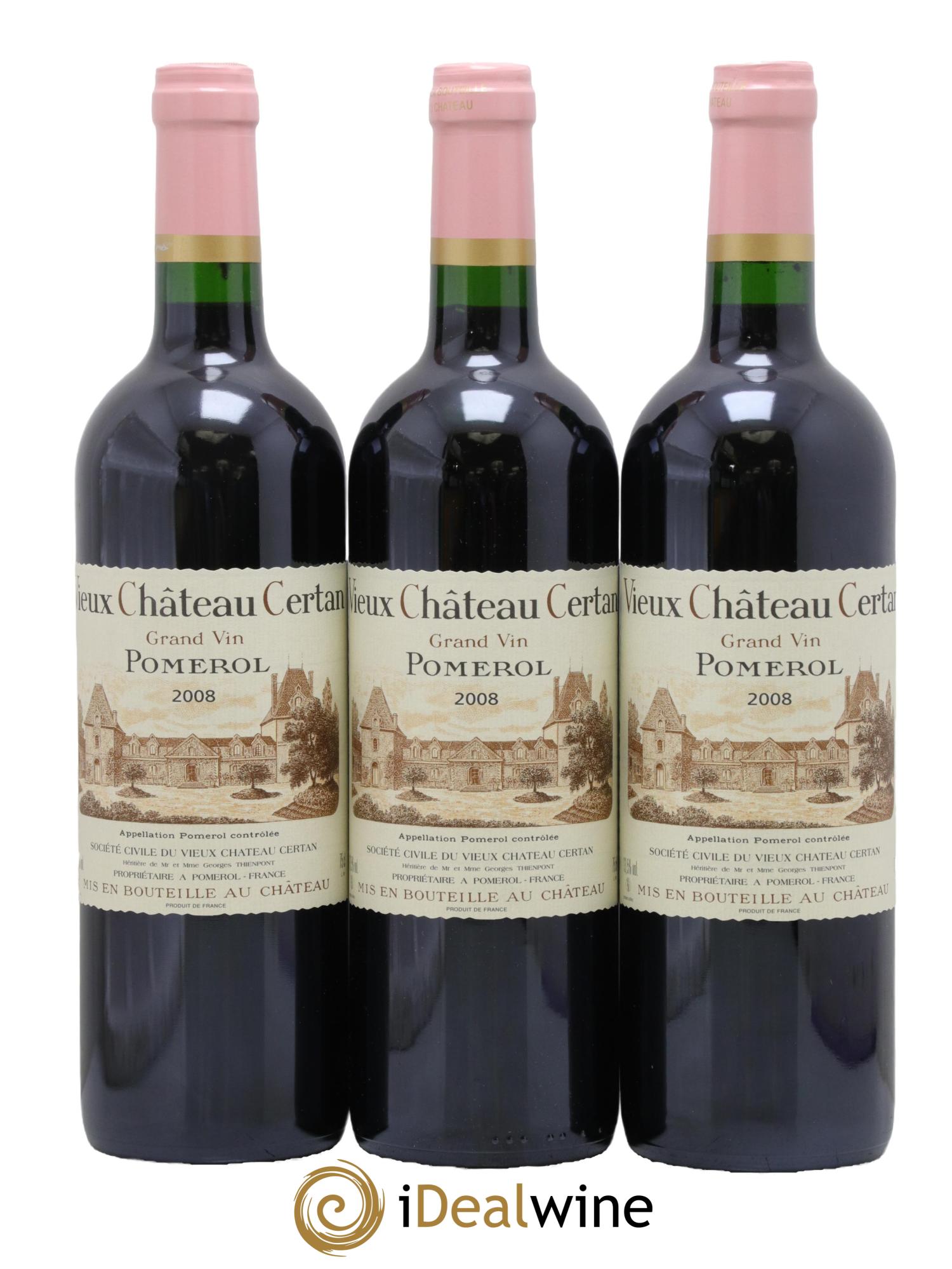 Vieux Château Certan 2008 - Lot de 3 bouteilles - 0