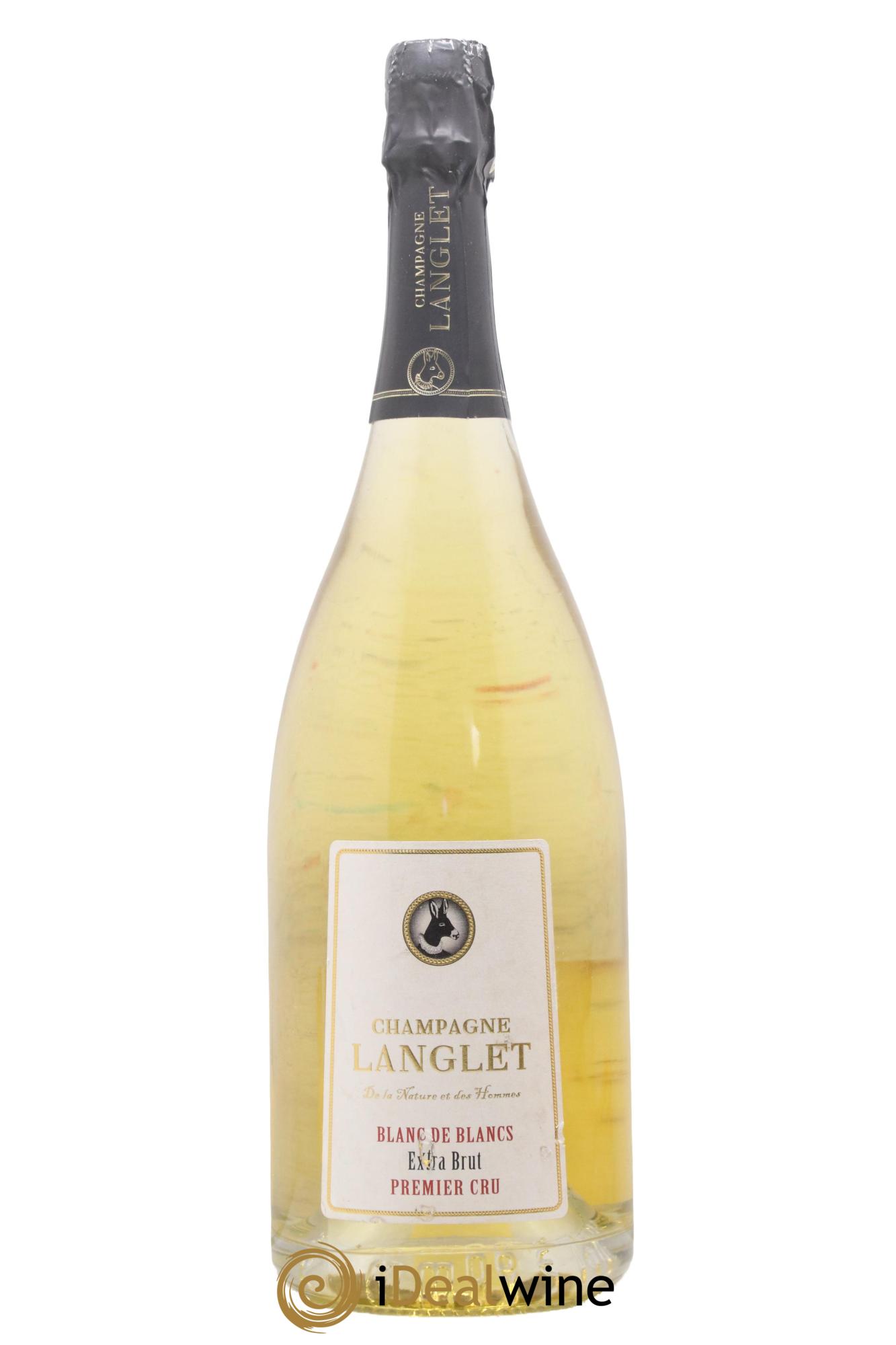 Champagne Extra Brut 1er Cru Blanc de Blancs Langlet - Lot de 1 magnum - 0