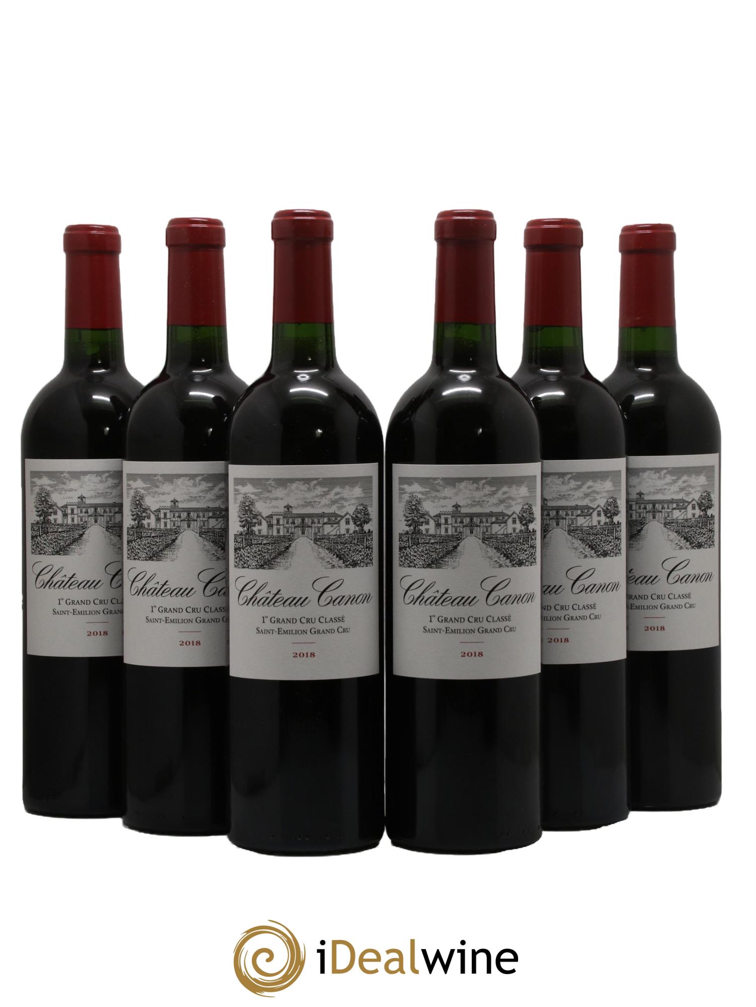 Château Canon 1er Grand Cru Classé B 2018 - Lot de 6 bouteilles - 0