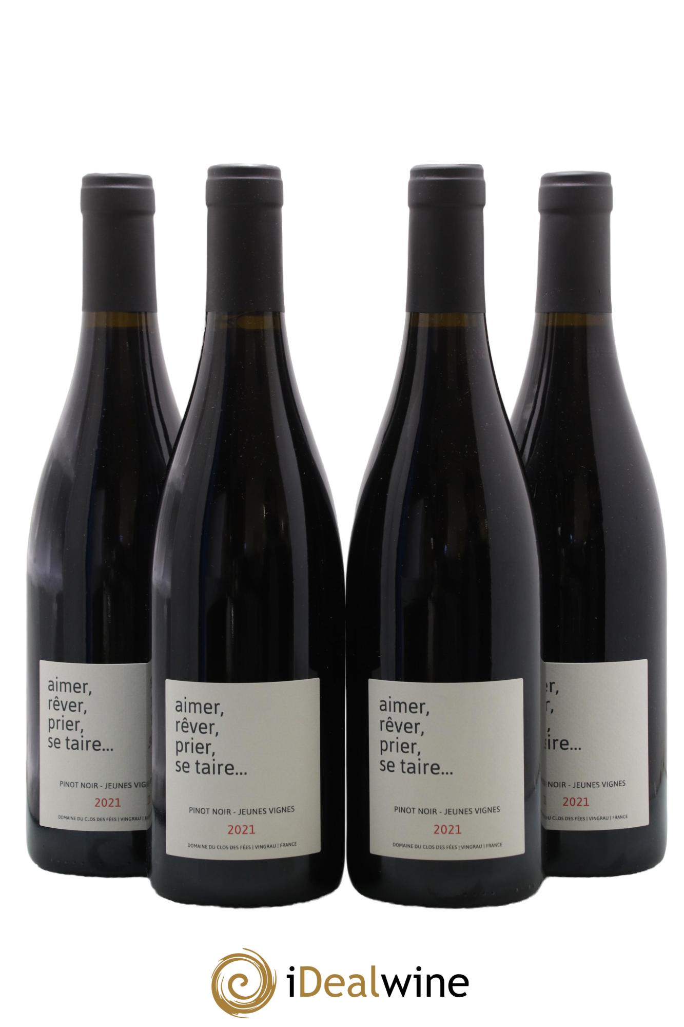 Côtes Catalanes Clos des Fées Aimer Rêver Prier Se taire Hervé Bizeul 2021 - Lot de 4 bouteilles - 0