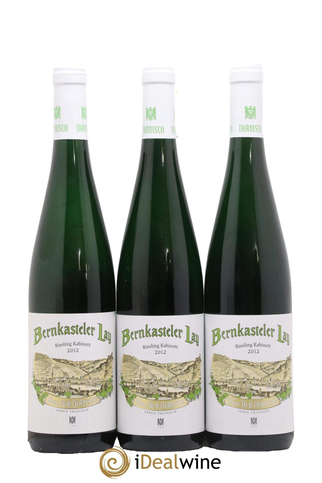 Allemagne Mosel-Saar Rieling Kabinett Wwe Bernkasteler Lay Dr H Thanisch 2012 - Lot de 3 bouteilles - 0