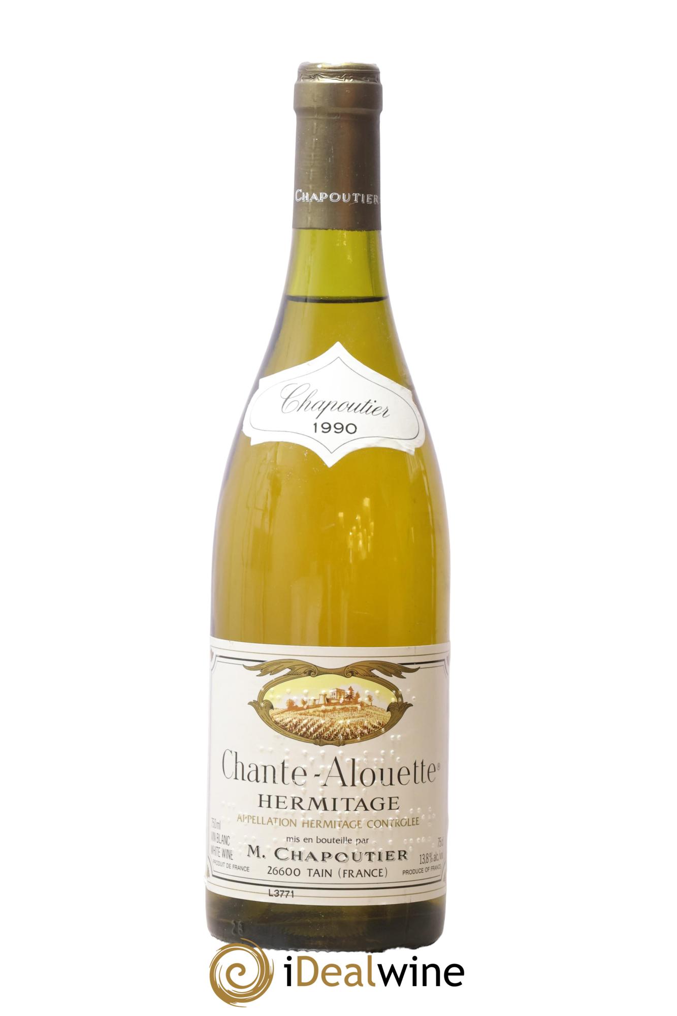 Hermitage Chante Alouette Chapoutier 1990 - Lot de 1 bouteille - 0