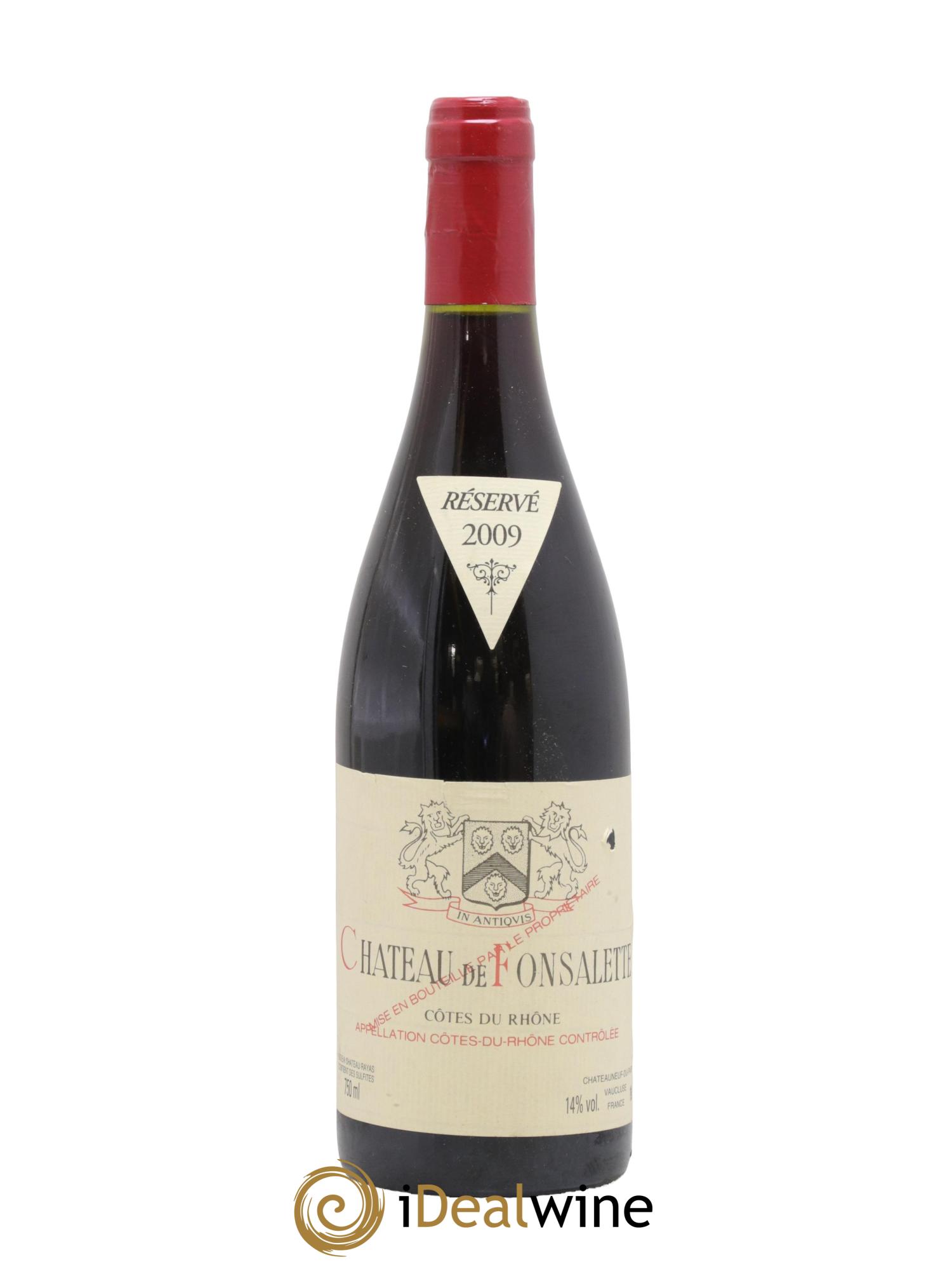 Côtes-du-Rhône Château de Fonsalette Emmanuel Reynaud 2009 - Lot de 1 bouteille - 0