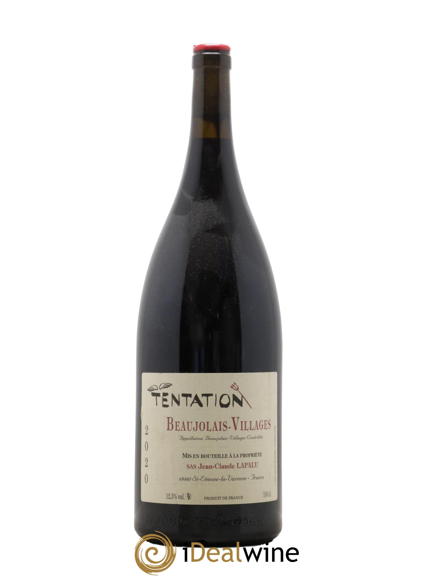 Beaujolais Villages Tentation Jean-Claude Lapalu 2020 - Lot de 1 magnum - 0