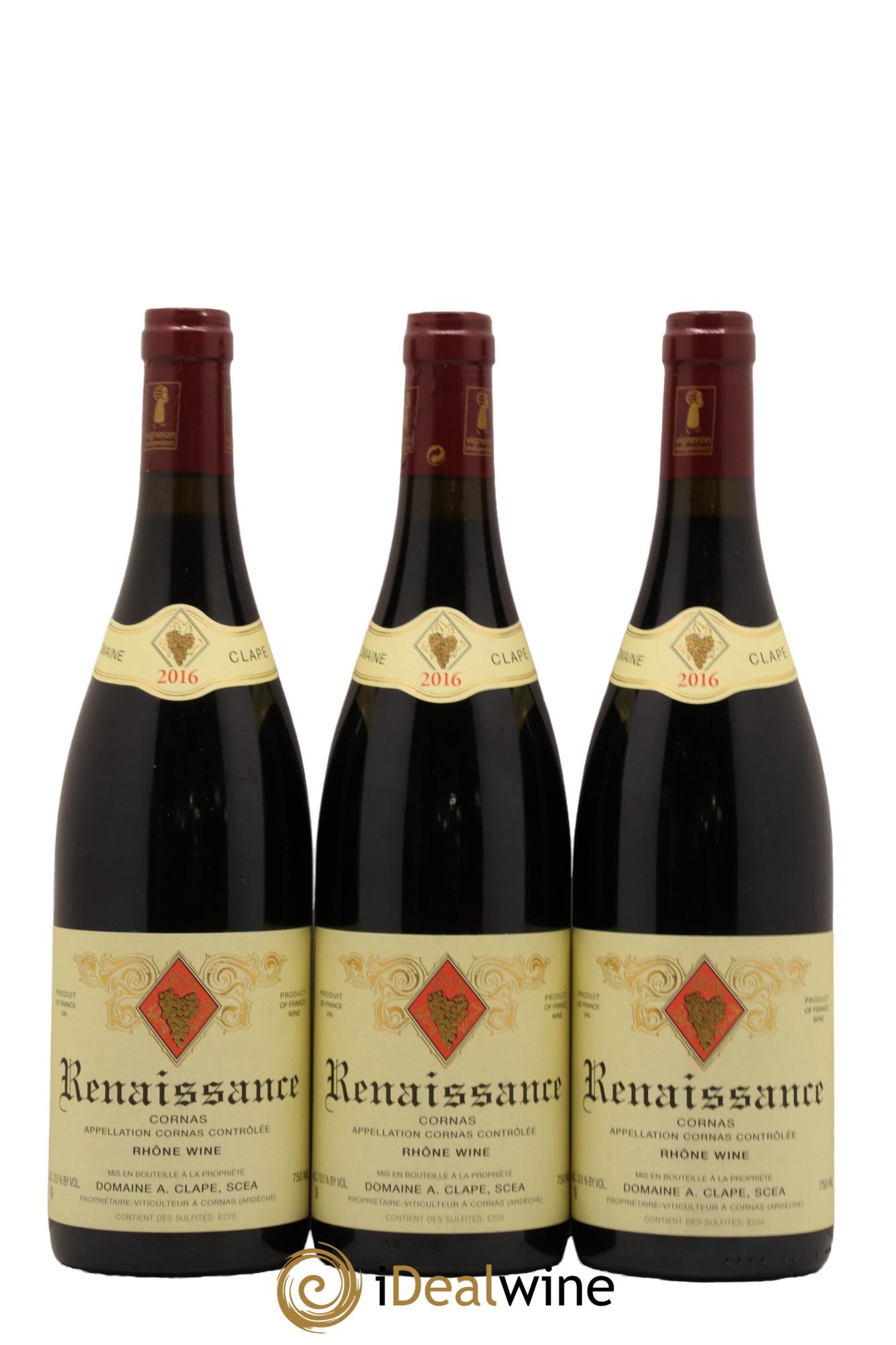Cornas Renaissance Auguste Clape 2016 - Posten von 3 Flaschen - 0