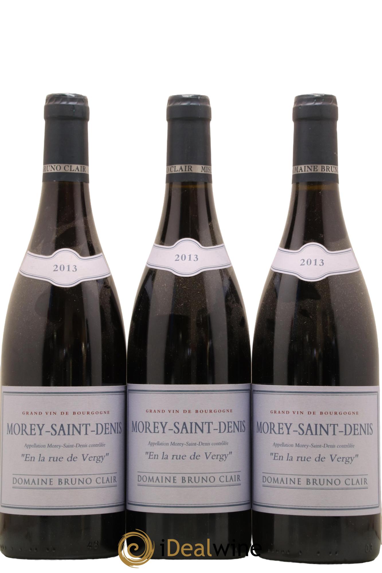 Morey-Saint-Denis En la Rue de Vergy Bruno Clair (Domaine) 2013 - Lot de 3 bouteilles - 0