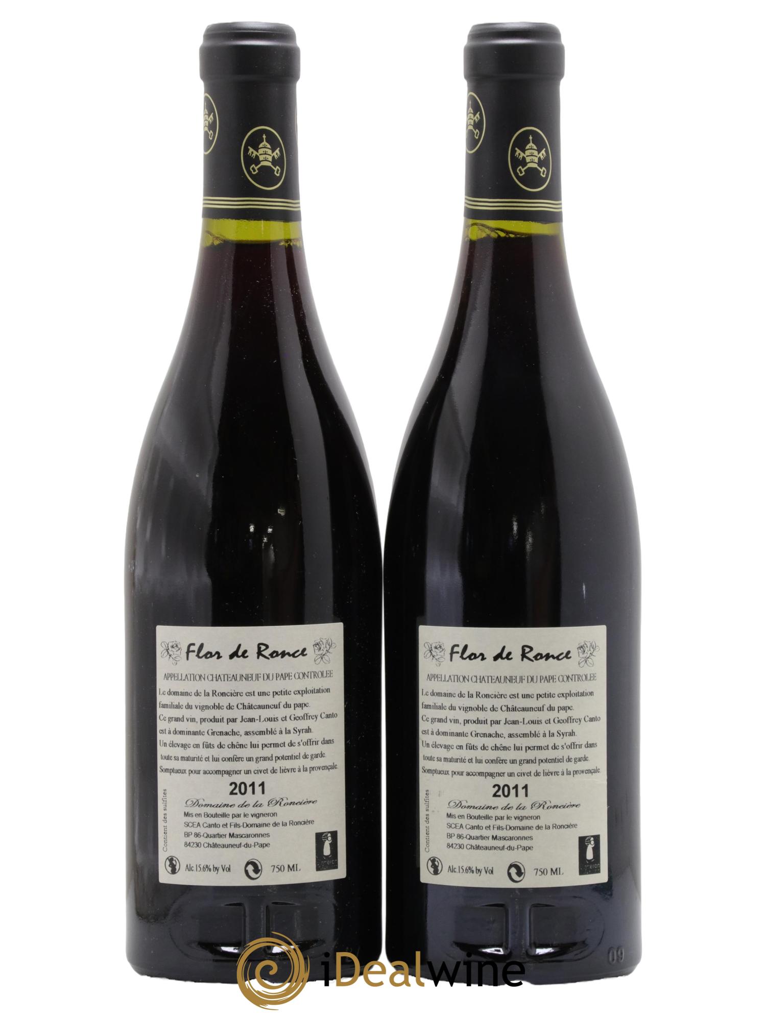 Châteauneuf-du-Pape Flor de Ronce Domaine de la Roncière 2011 - Lot of 2 bottles - 1