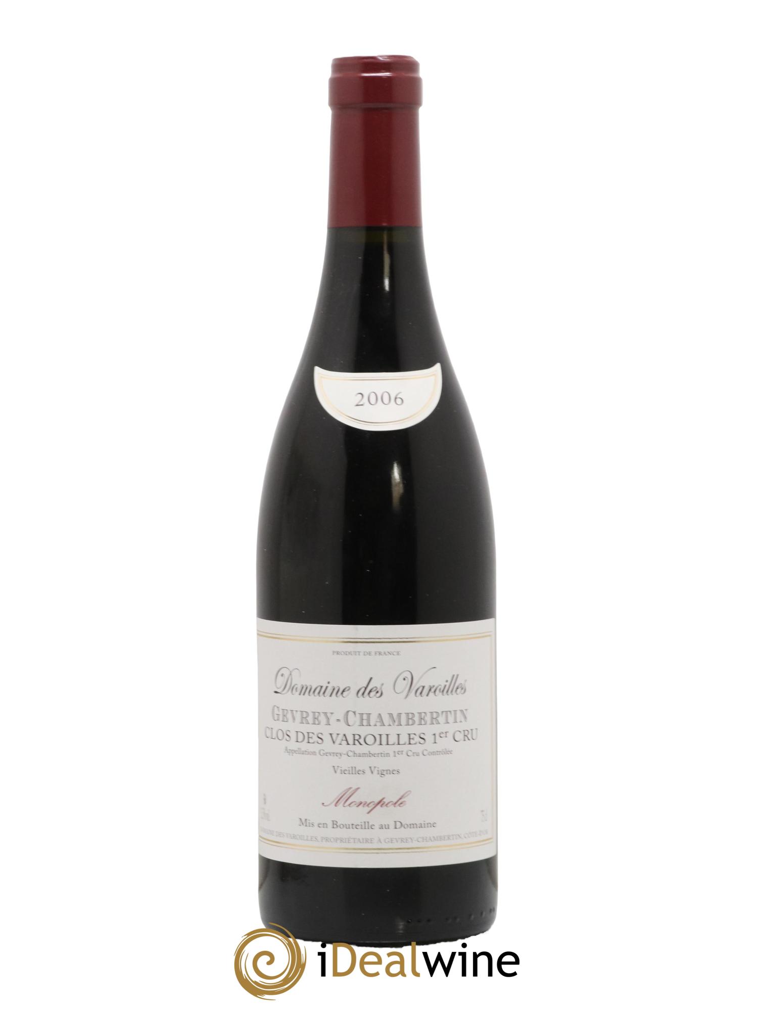 Gevrey-Chambertin 1er Cru Clos des Varoilles Monopole Varoilles (Domaine des) Vieilles Vignes 2006 - Lot de 1 bouteille - 0