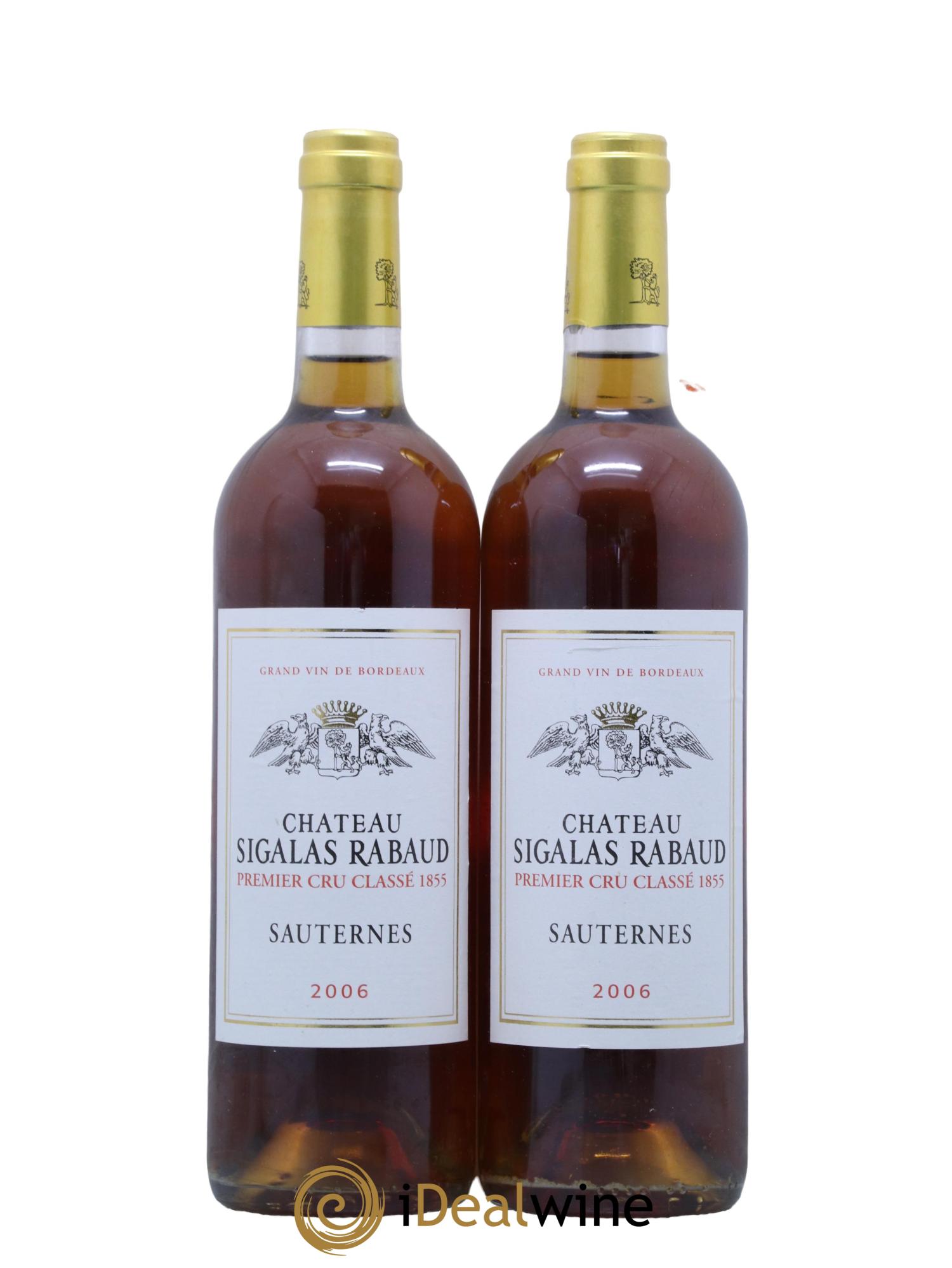 Château Sigalas Rabaud 1er Grand Cru Classé 2006 - Lotto di 2 bottiglie - 0