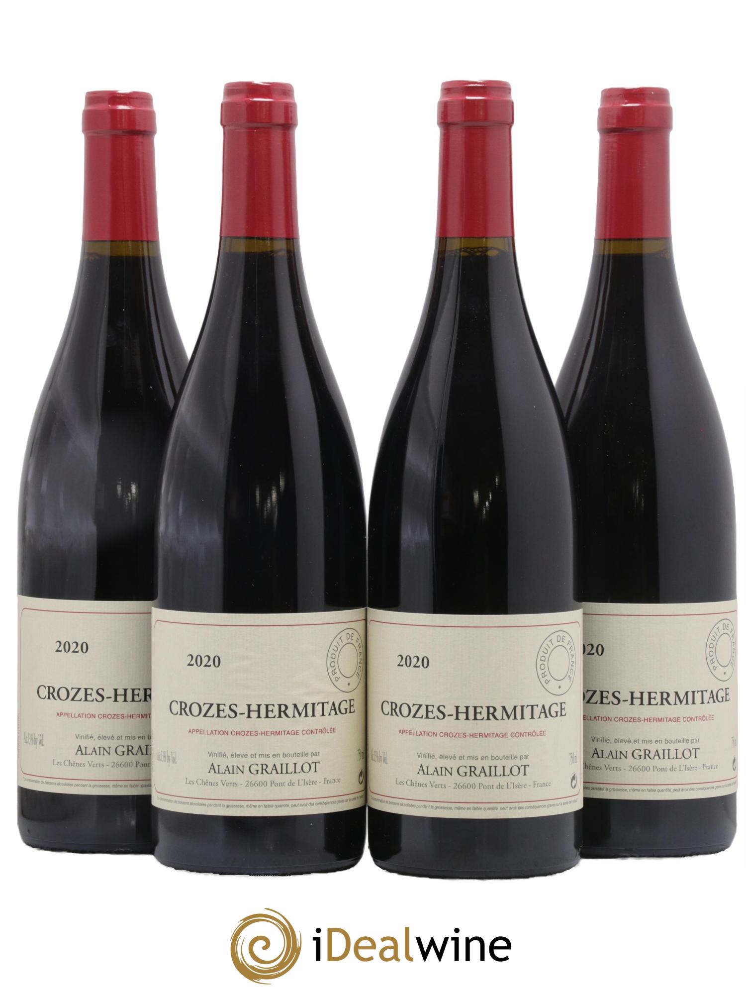 Crozes-Hermitage Domaine Graillot 2020 - Lot of 4 bottles - 0
