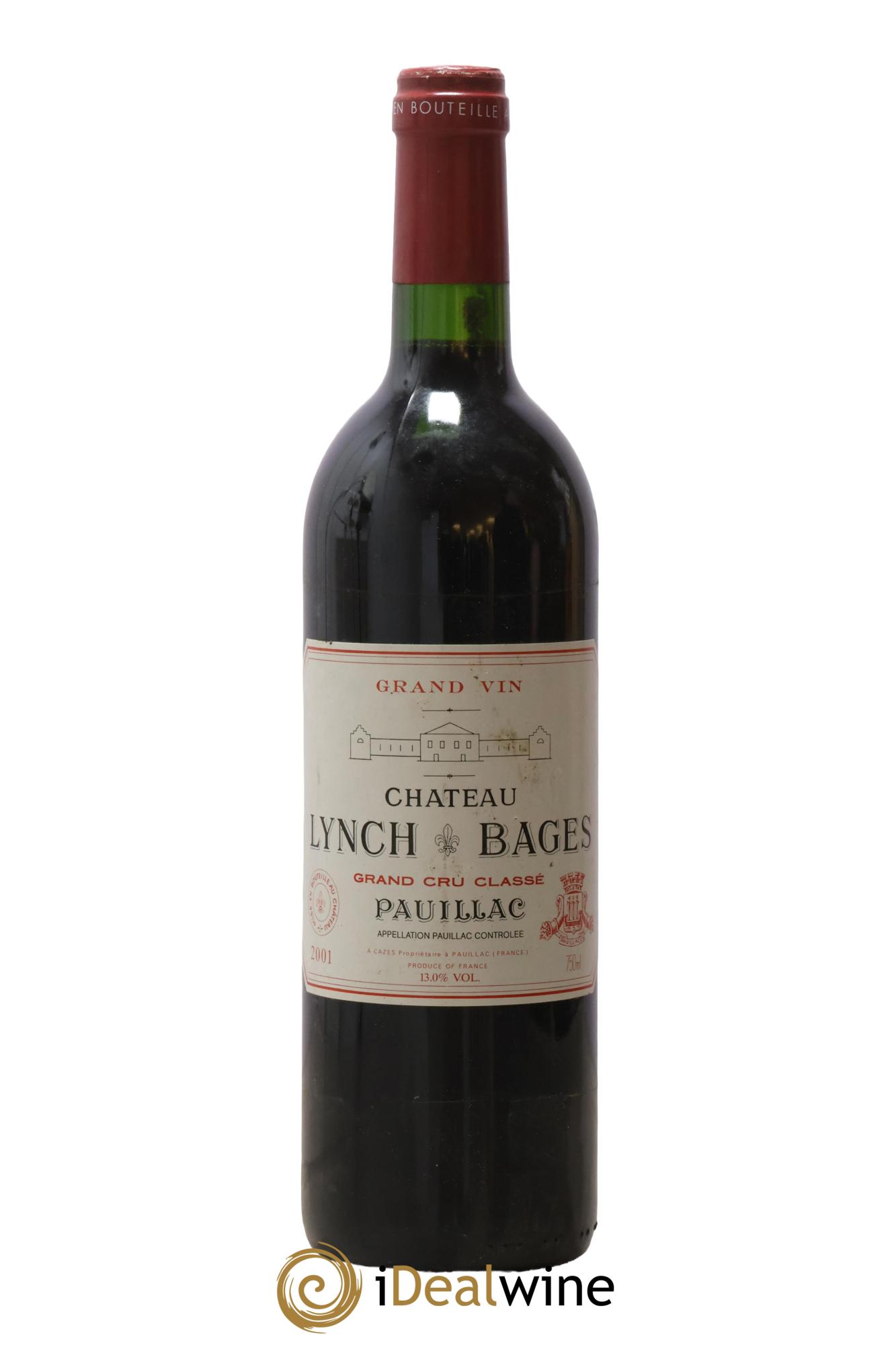 Château Lynch Bages 5ème Grand Cru Classé 2001 - Lot de 1 bouteille - 0