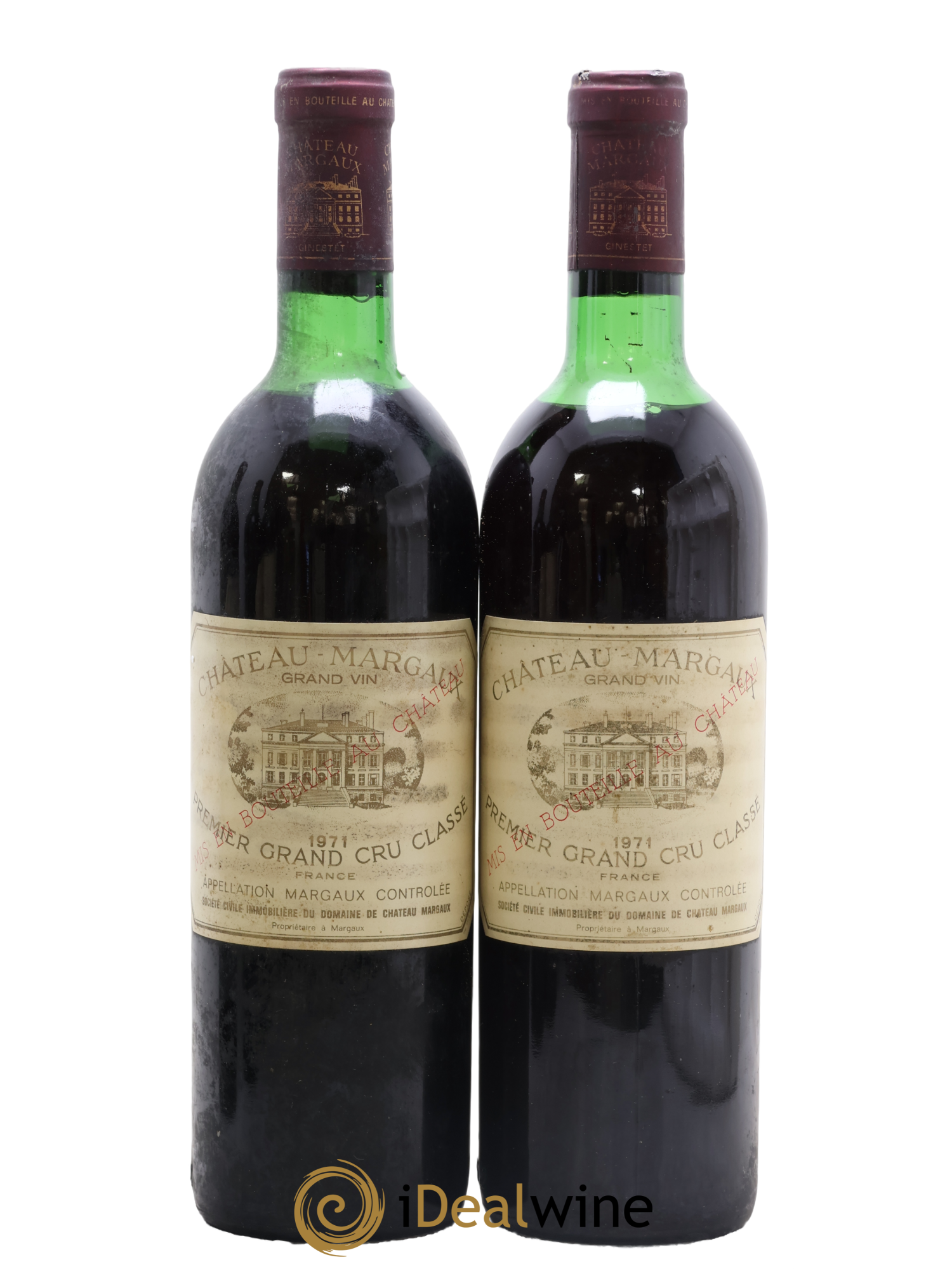 Château Margaux 1er Grand Cru Classé 1971 - Posten von 2 Flaschen - 0