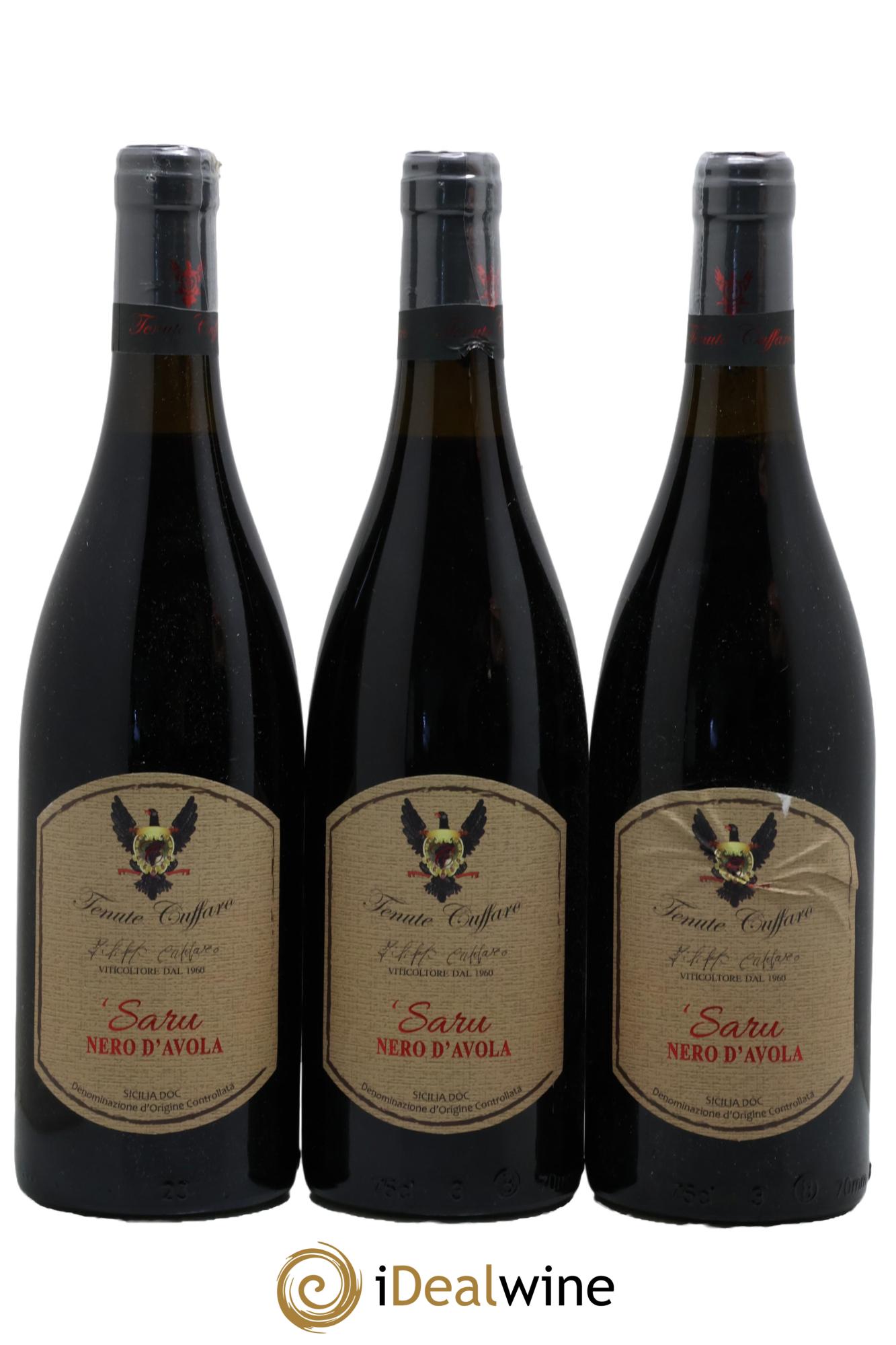 IGT Sicile Saru Nero D'Avola Tenuta Cuffare 2019 - Lot de 3 bouteilles - 0