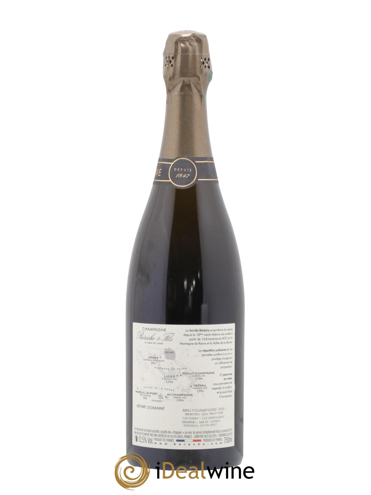 Mailly-Champagne Grand Cru Extra-Brut Bérêche et Fils 2016 - Lotto di 1 bottiglia - 1