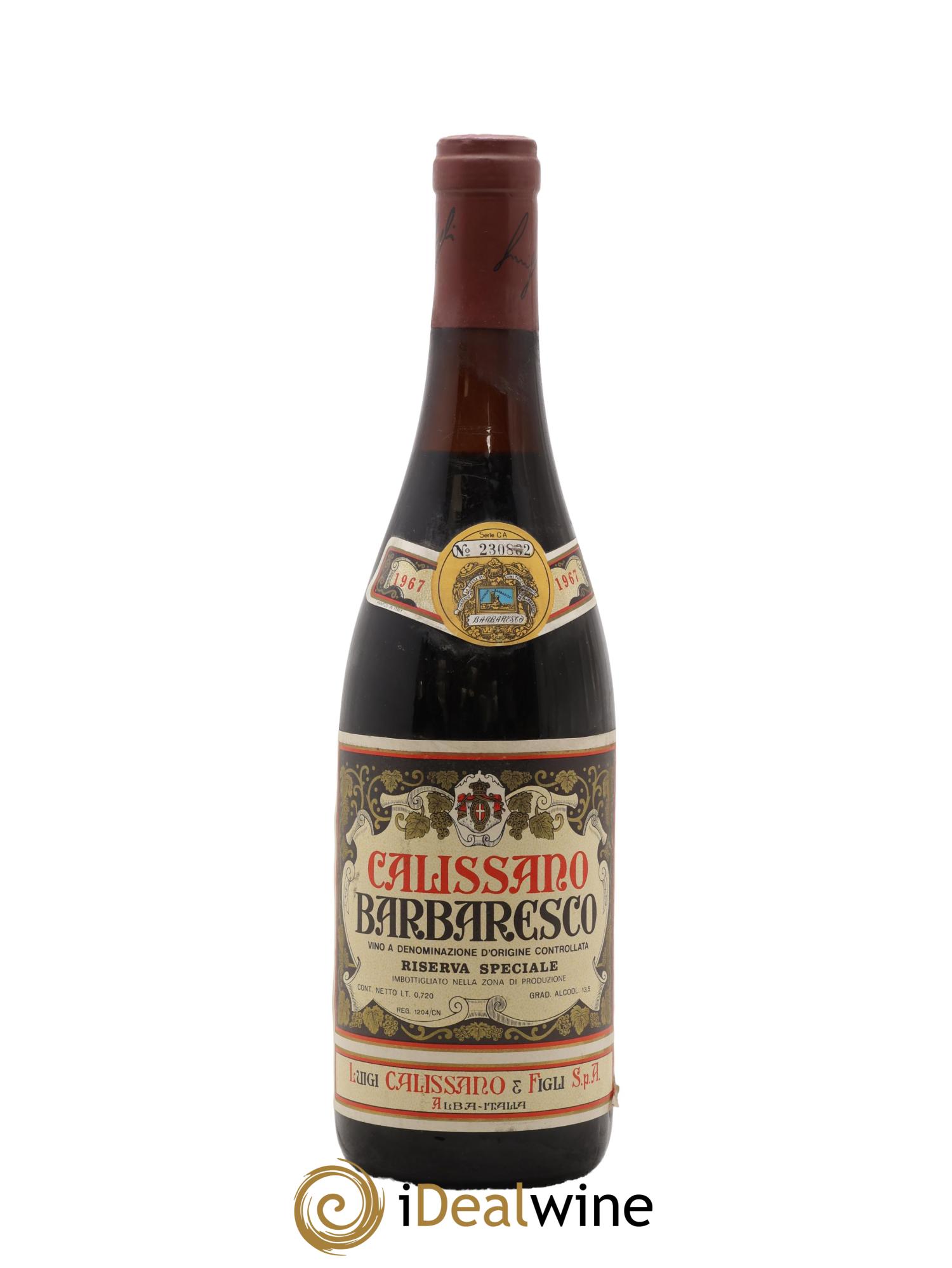 Barbaresco DOCG Riserva Speciale Calissano 1967 - Lot de 1 bouteille - 0