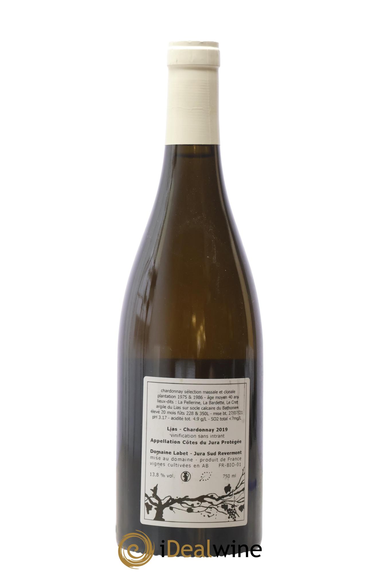 Côtes du Jura Chardonnay Lias Romain - Julien  - Charline Labet 2019 - Lot of 1 bottle - 1