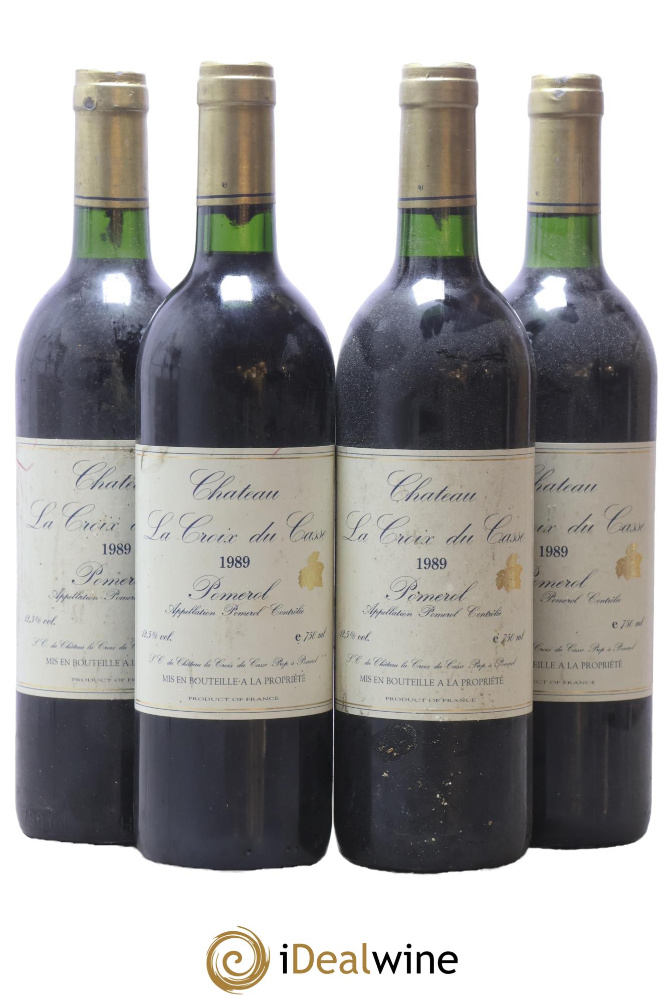 Château la Croix du Casse 1989 - Lot de 4 bouteilles - 0