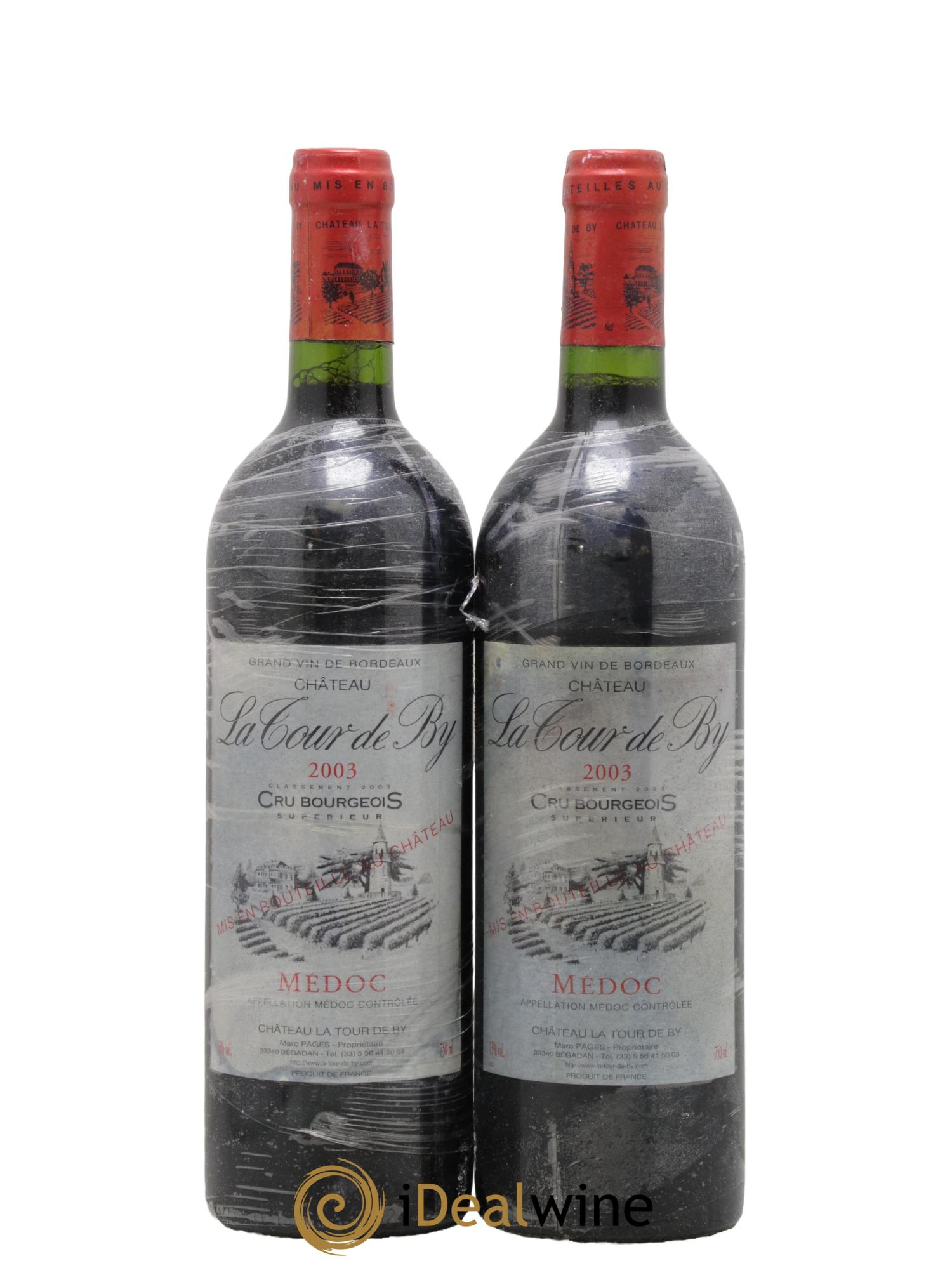 Château La Tour de By Cru Bourgeois 2003 - Lot de 2 bouteilles - 0