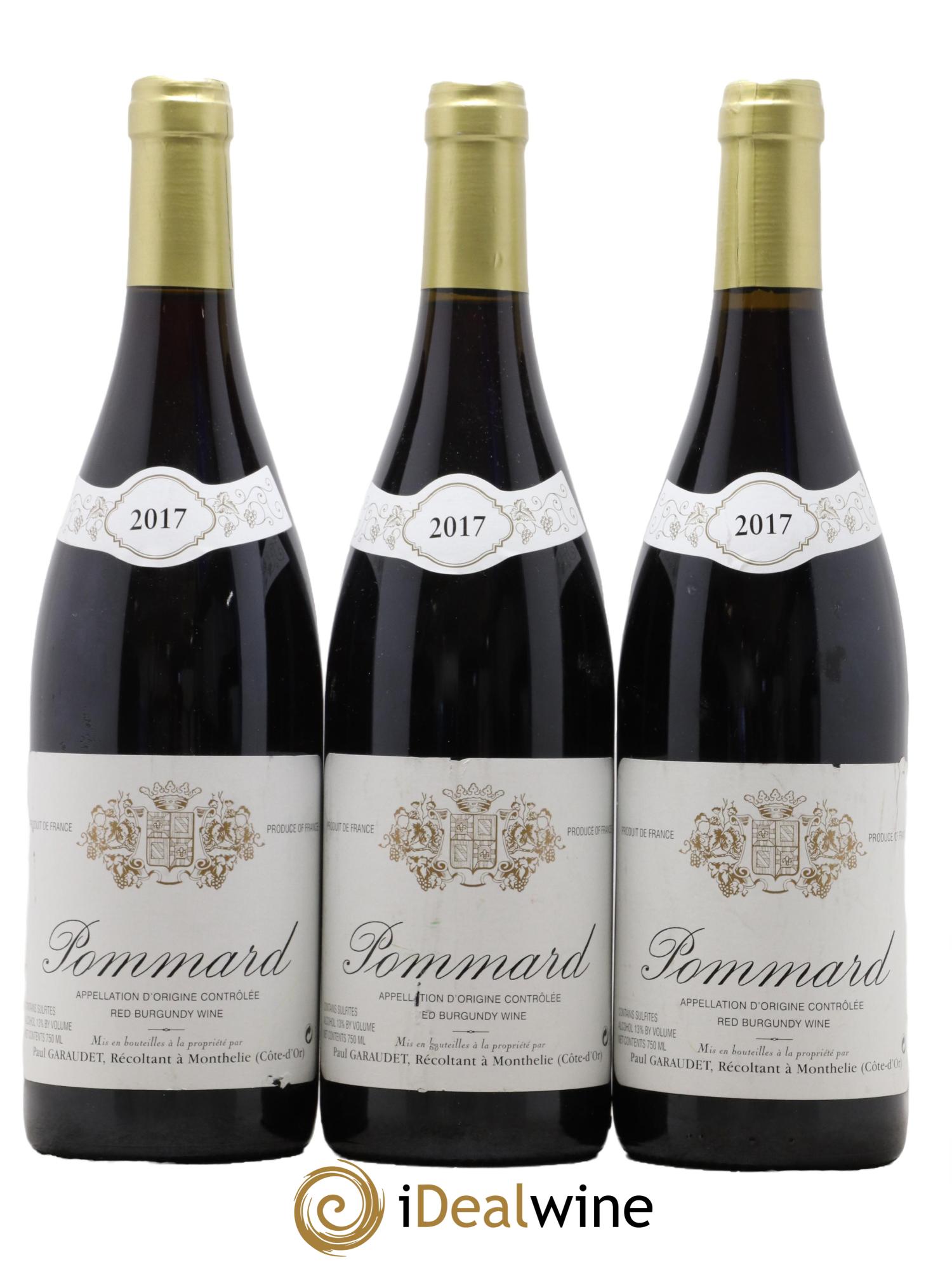 Pommard Domaine Paul Garodet 2017 - Lot de 3 bouteilles - 0