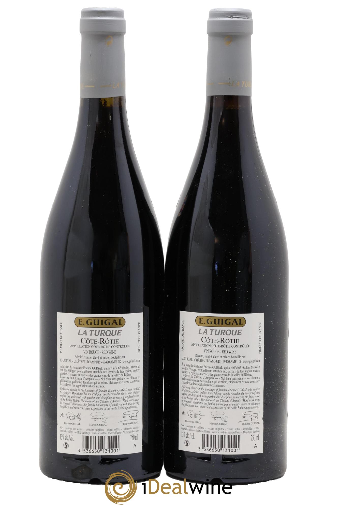 Côte-Rôtie La Turque Guigal 2011 - Lot of 2 bottles - 1