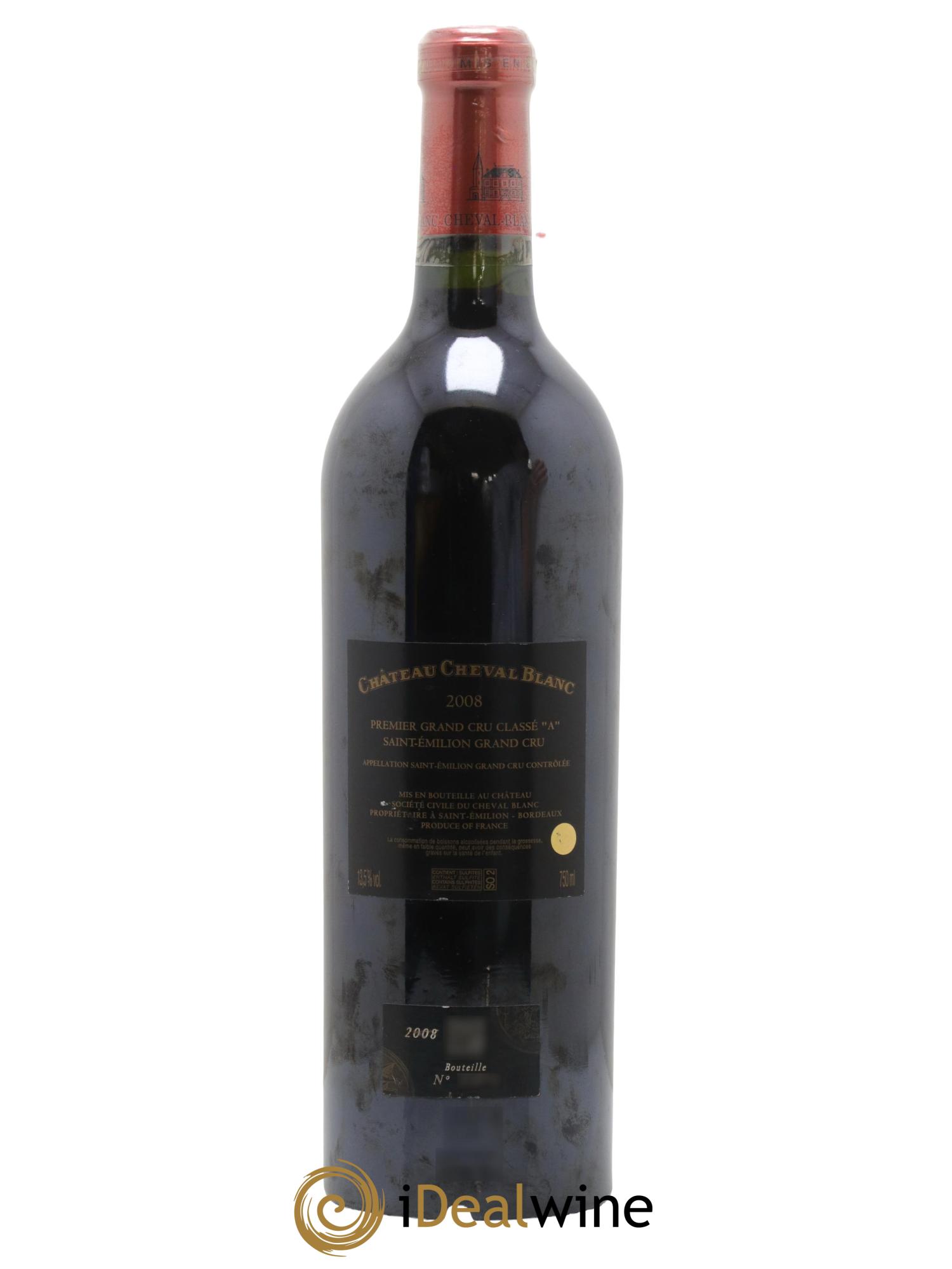 Château Cheval Blanc 1er Grand Cru Classé A 2008 - Lot de 1 bouteille - 1