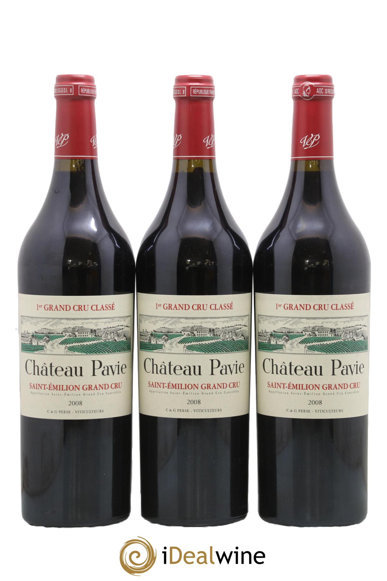 Château Pavie 1er Grand Cru Classé A 2008 - Lotto di 6 bottiglie - 3
