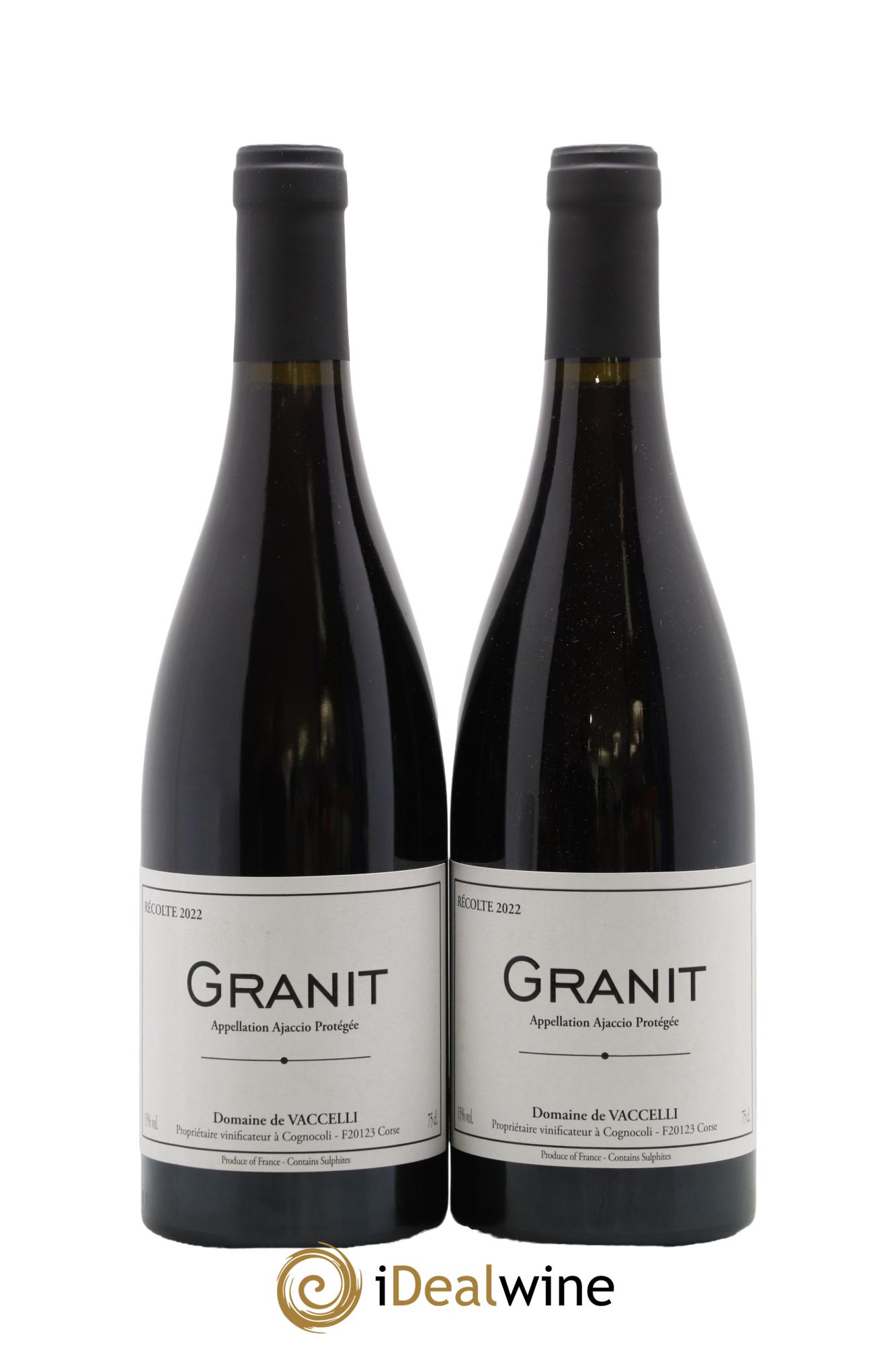 Ajaccio Granit Vaccelli 2022 - Lot of 2 bottles - 0
