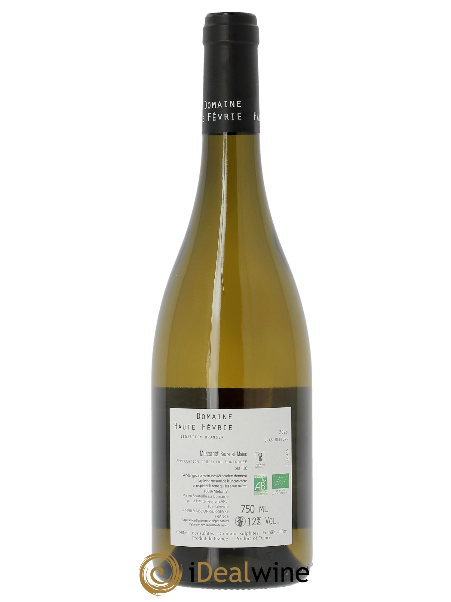 Muscadet-Sèvre-et-Maine sur lie Gras Mouton Haute Févrie 2023 - Lotto di 1 bottiglia - 1