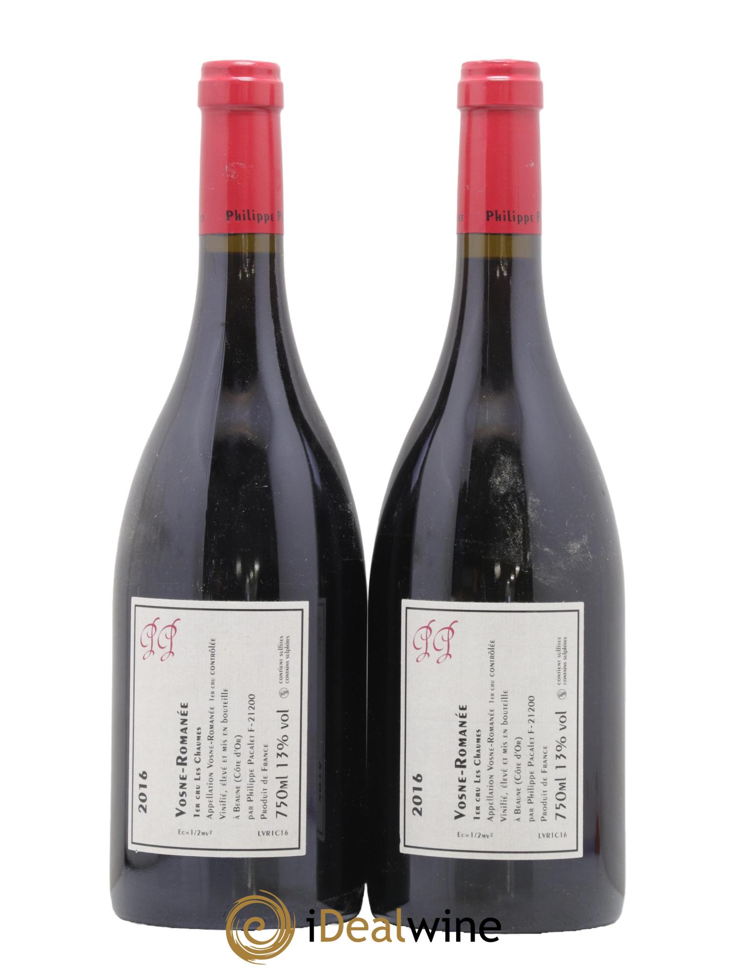 Vosne-Romanée 1er Cru Les Chaumes Philippe Pacalet 2016 - Lotto di 2 bottiglie - 1