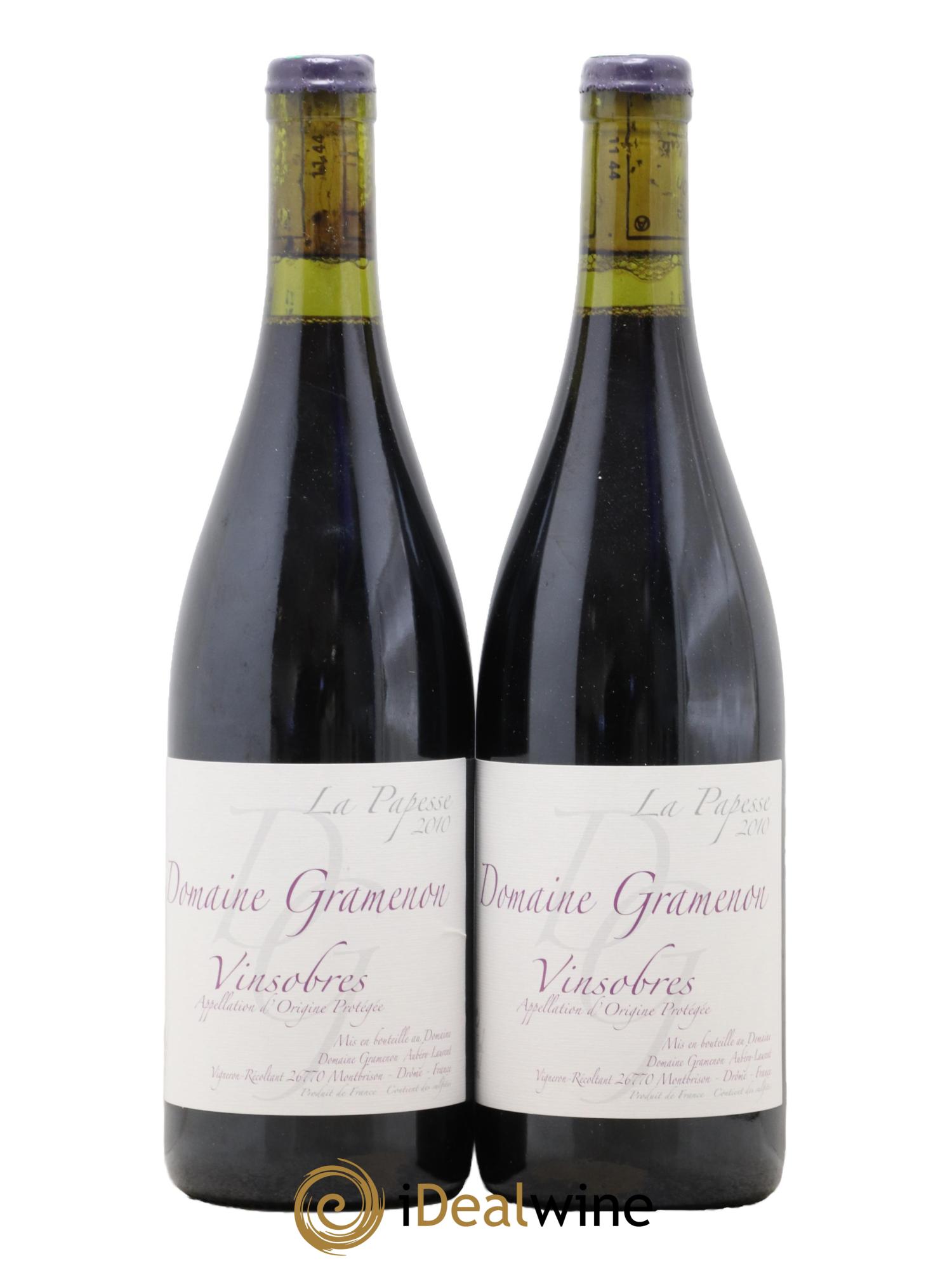 Vinsobres La Papesse Gramenon (Domaine) 2010 - Lot de 2 bouteilles - 0