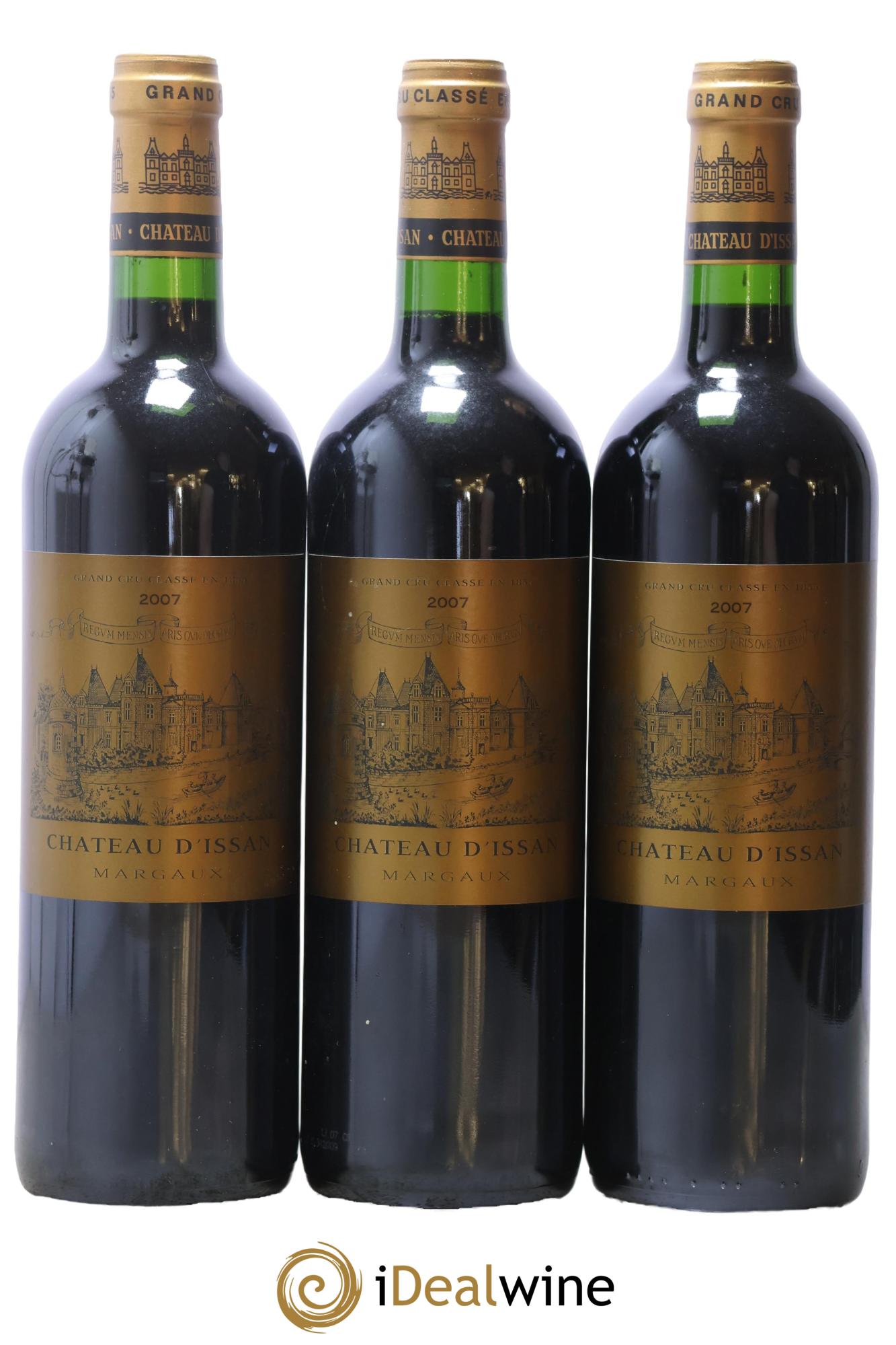 Château d'Issan 3ème Grand Cru Classé 2007 - Lot de 3 bouteilles - 0