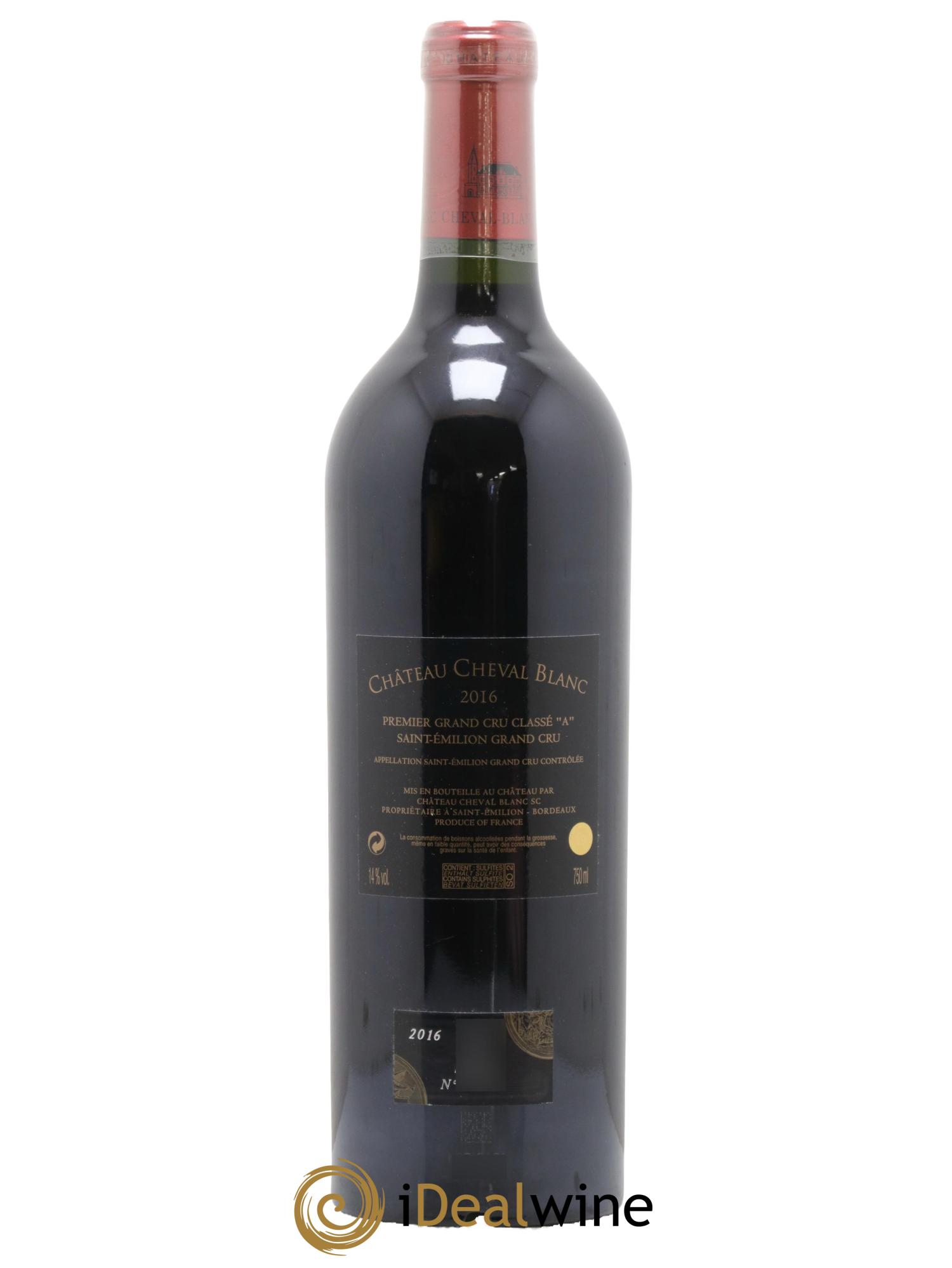 Château Cheval Blanc 1er Grand Cru Classé A 2016 - Lot de 1 bouteille - 1