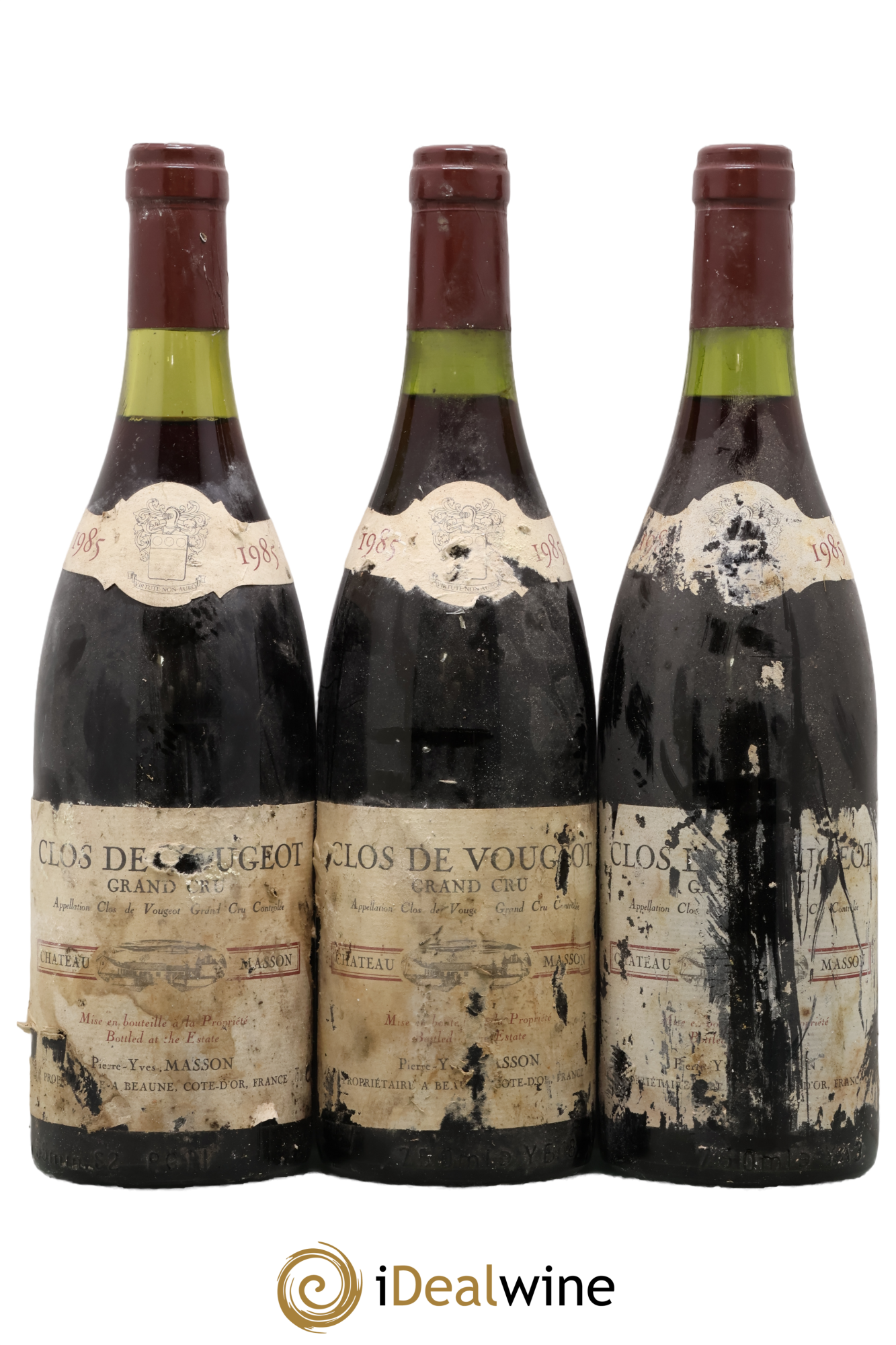 Clos de Vougeot Grand Cru Domaine Masson 1985 - Posten von 3 Flaschen - 0