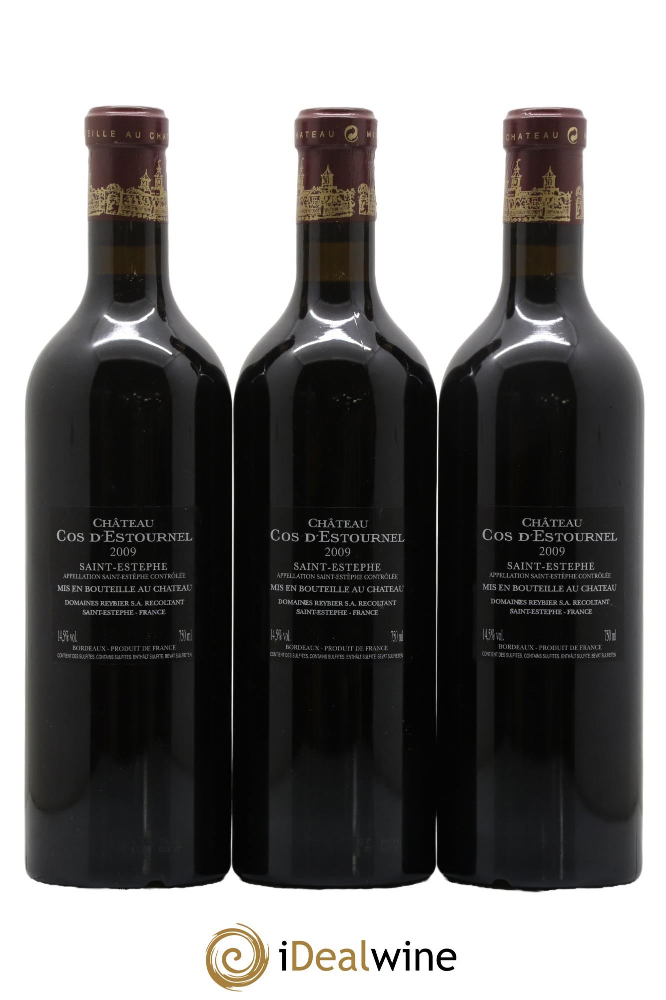 Cos d'Estournel 2ème Grand Cru Classé 2009 - Lot de 3 bouteilles - 1