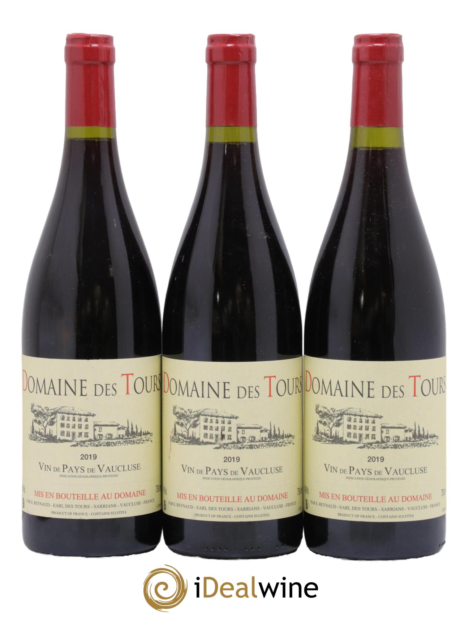Vaucluse (Vin de Pays de Vaucluse) Domaine des Tours Emmanuel Reynaud 2019 - Lot de 3 bouteilles - 0