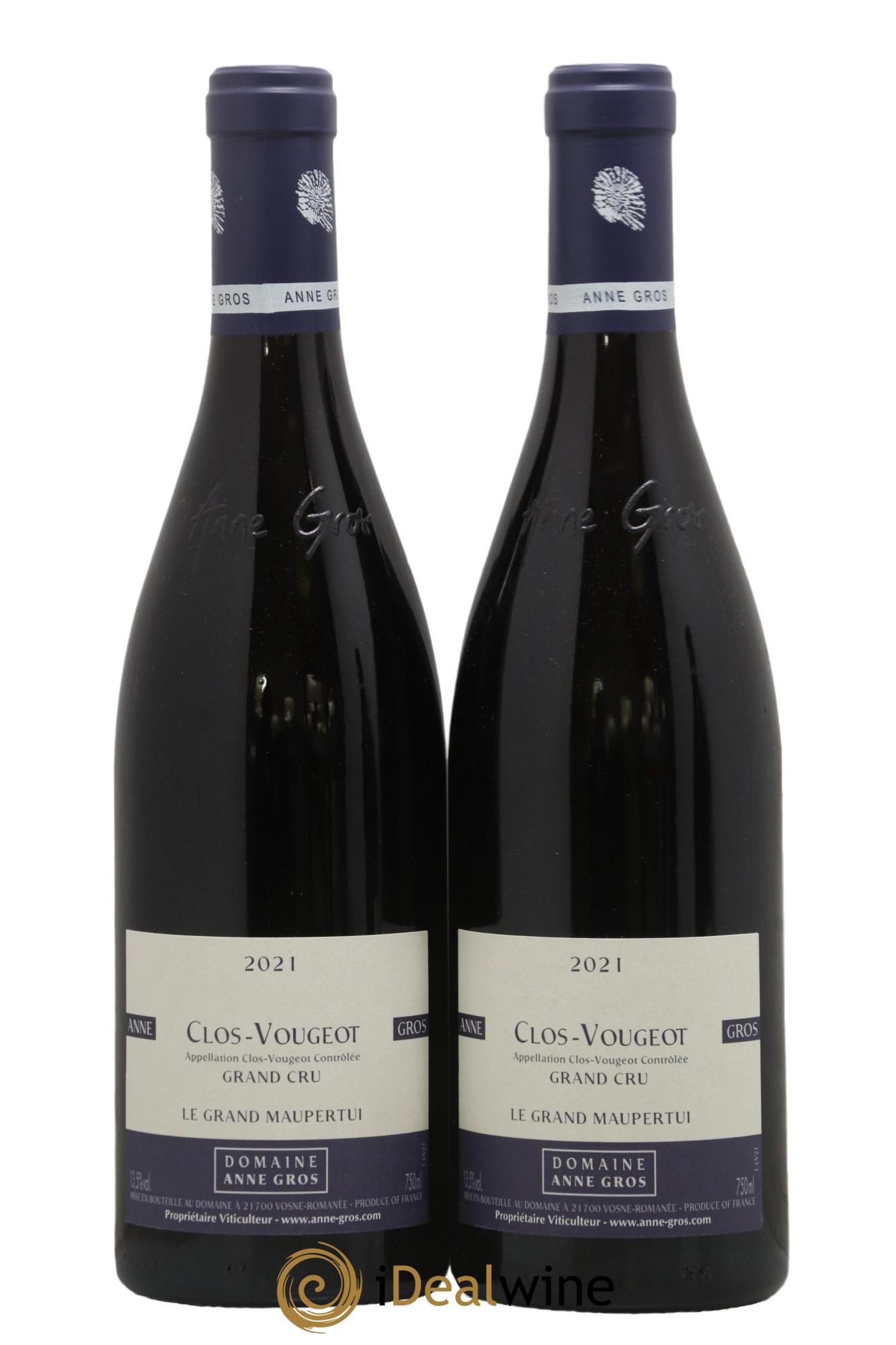 Clos de Vougeot Grand Cru Le Grand Maupertui Anne Gros 2021 - Lot of 2 bottles - 0