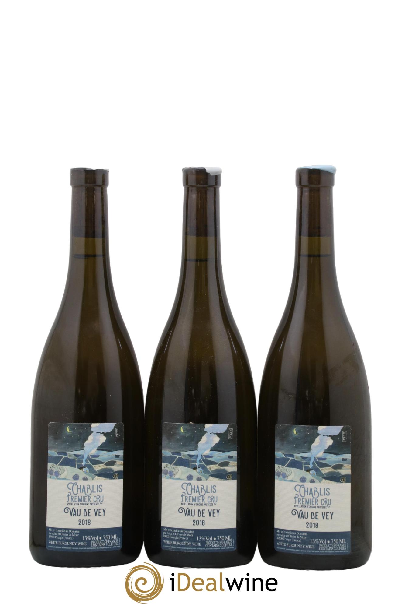 Chablis 1er Cru Vau de Vey Alice et Olivier De Moor 2018 - Lot de 3 bouteilles - 0