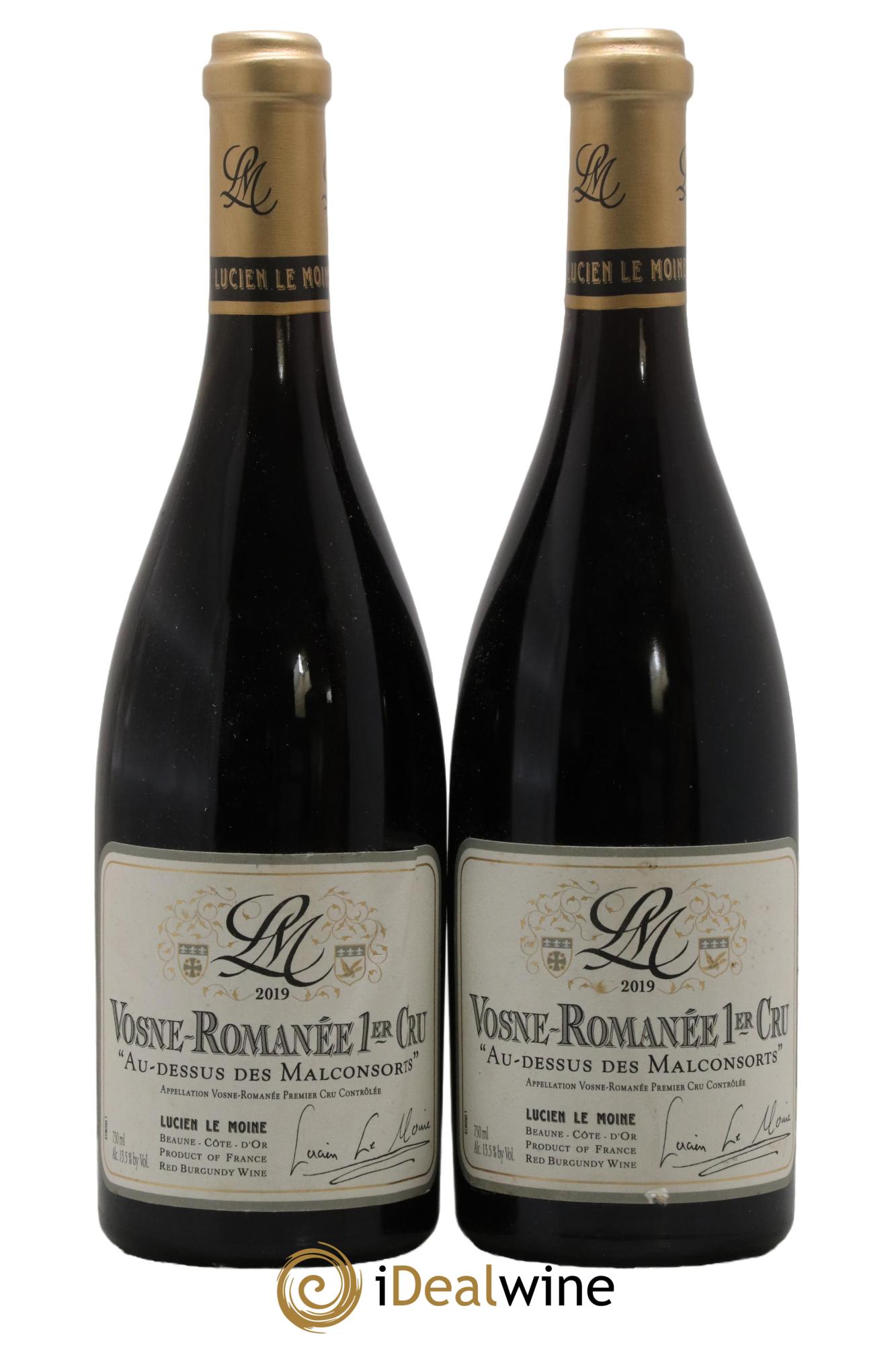 Vosne-Romanée 1er Cru Au Dessus des Malconsorts Lucien Le Moine 2019 - Lot de 2 bouteilles - 0