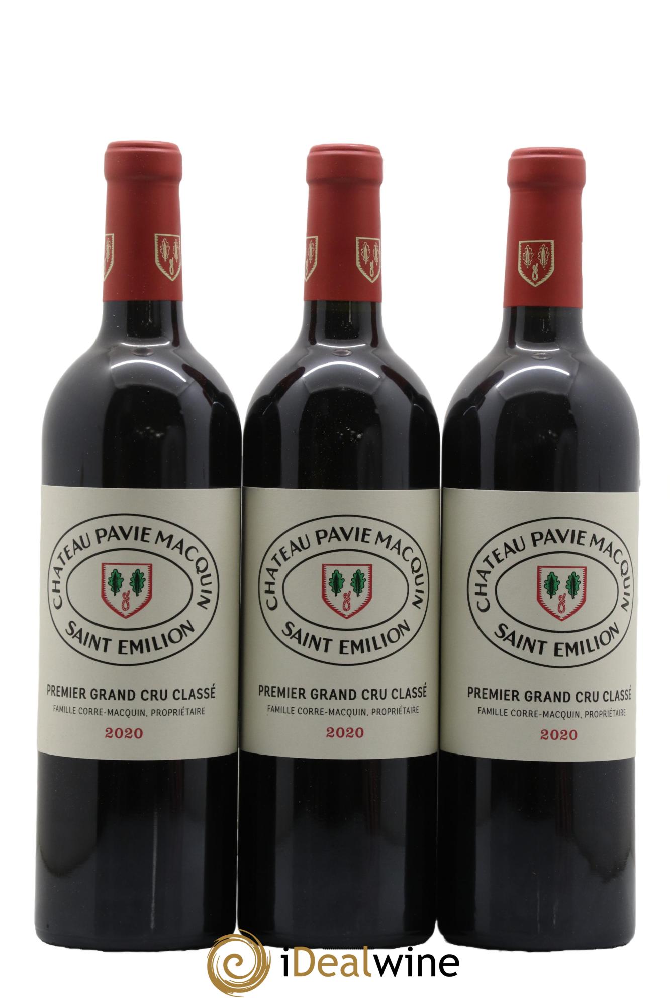Château Pavie Macquin 1er Grand Cru Classé B 2020 - Lotto di 3 bottiglie - 0
