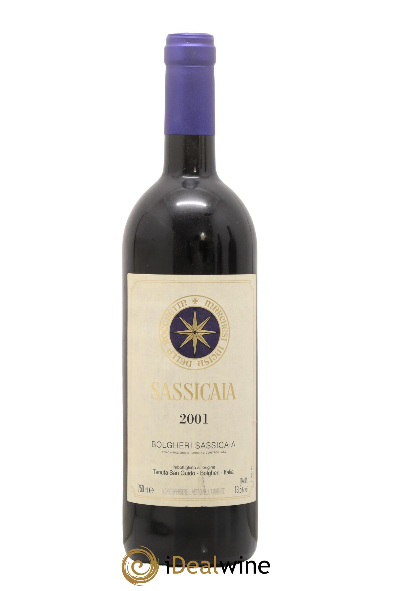 Bolgheri DOC Sassicaia Tenuta San Guido 2001 - Posten von 1 Flasche - 0