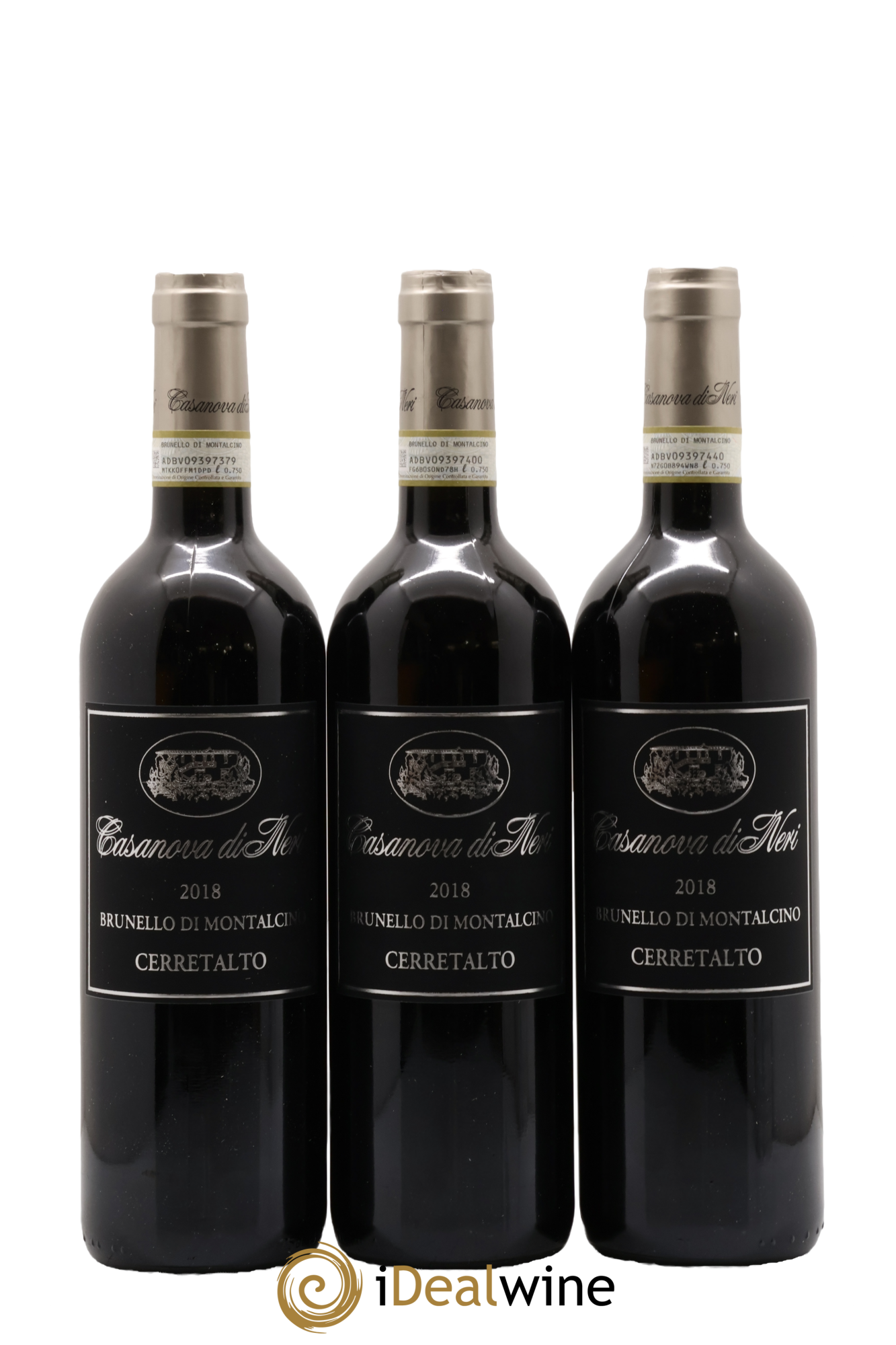 Brunello di Montalcino DOCG Cerretalto Casanova di Neri - Giacomo Neri 2018 - Lot de 3 bouteilles - 0
