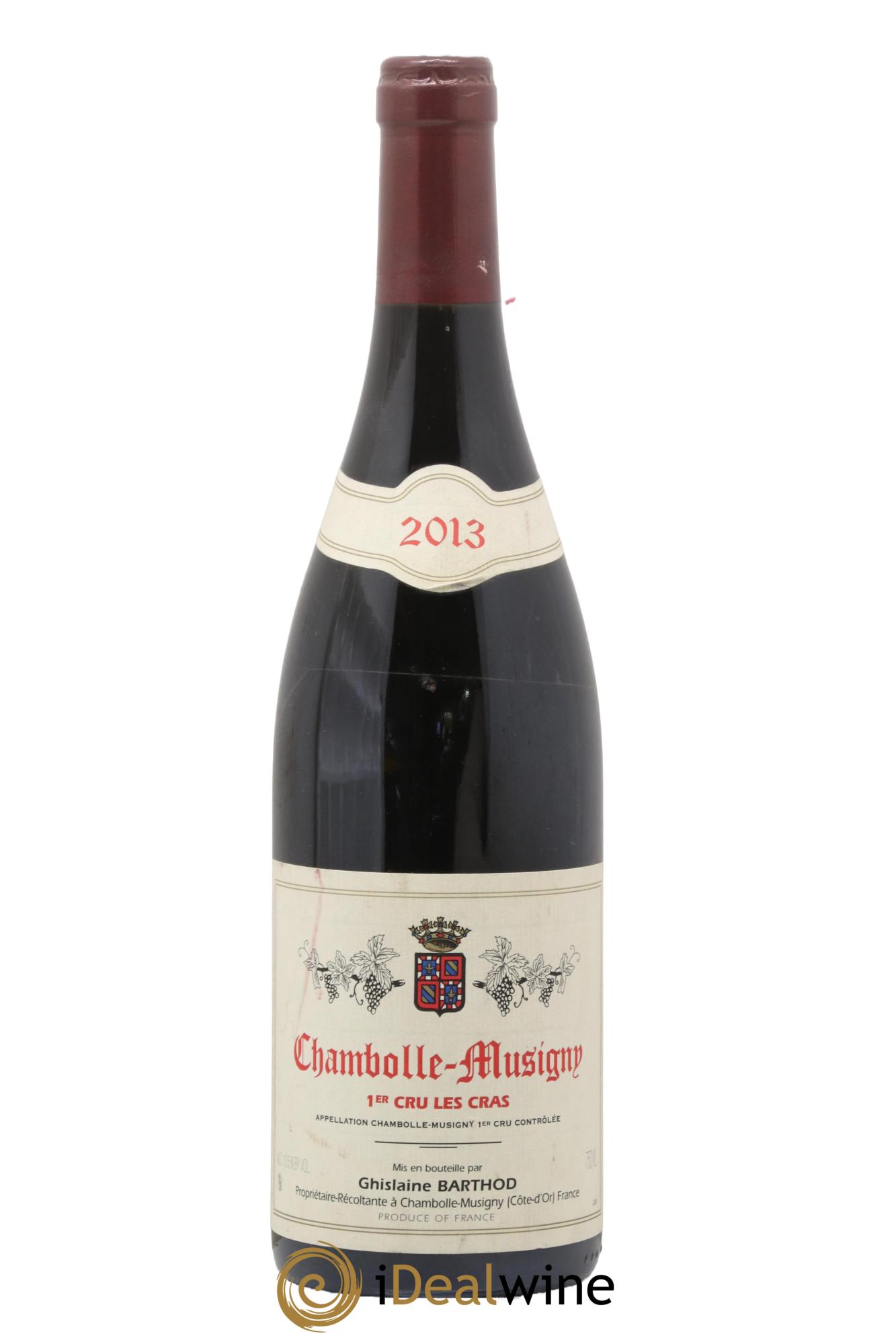 Chambolle-Musigny 1er Cru Les Cras Ghislaine Barthod 2013 - Lot de 1 bouteille - 0