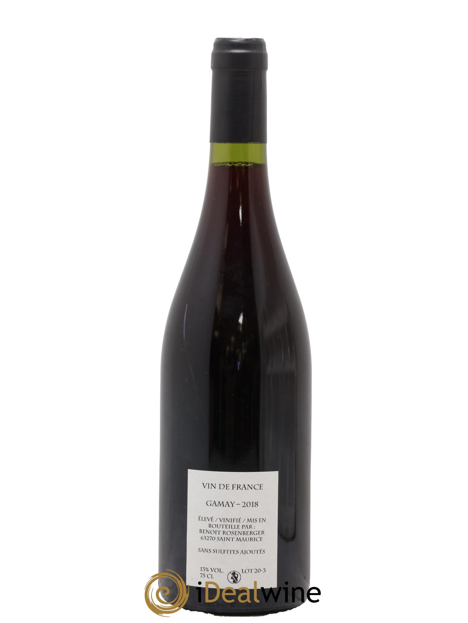 Vin de France Verre de Terre Loup des Vignes Benoit Rosenberger 2018 - Lotto di 1 bottiglia - 1