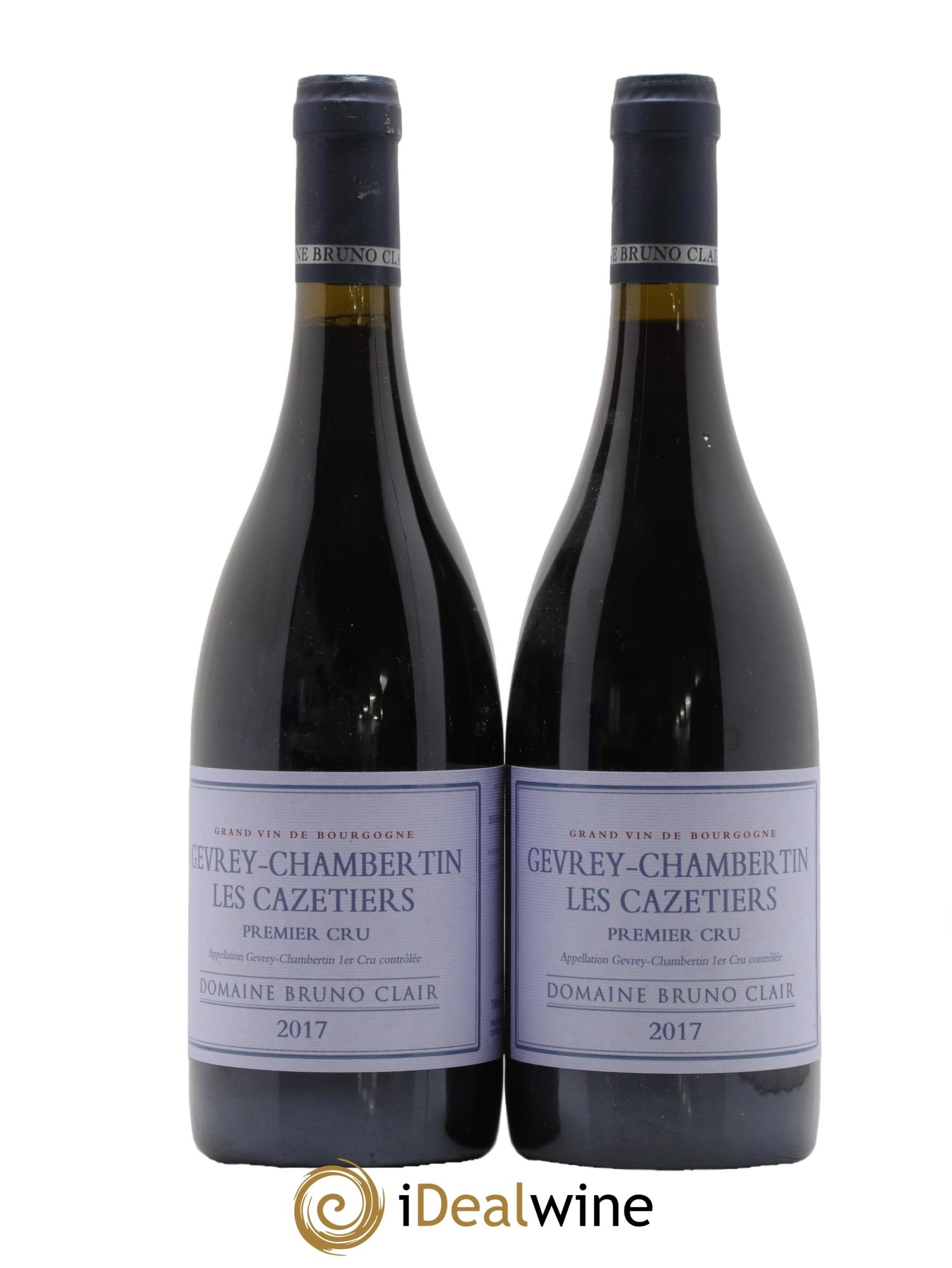 Gevrey-Chambertin 1er Cru Les Cazetiers Bruno Clair (Domaine) 2017 - Lot de 2 bouteilles - 0