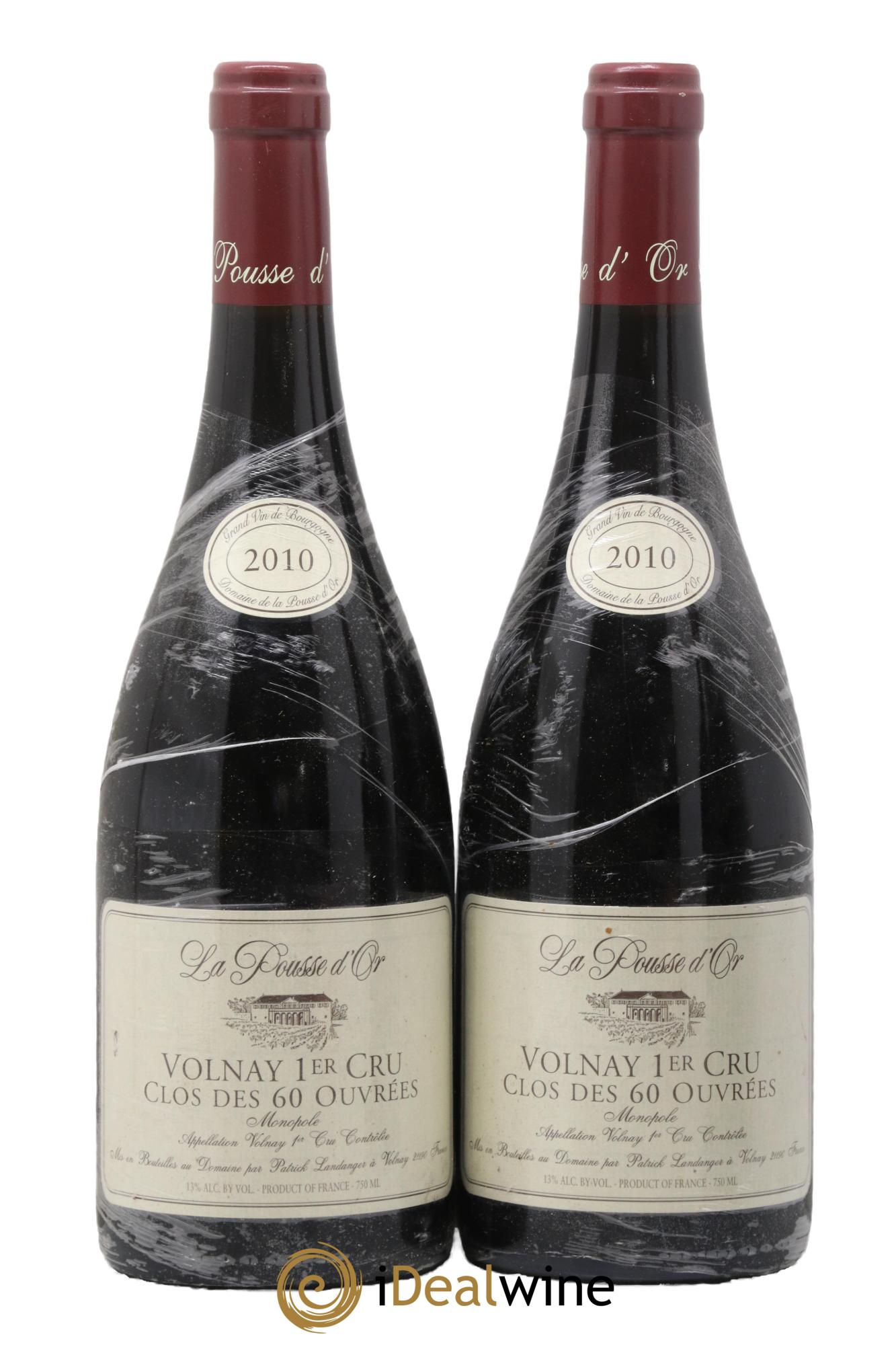 Volnay 1er Cru Clos des 60 ouvrées La Pousse d'Or (Domaine de) 2010 - Lot of 2 bottles - 0